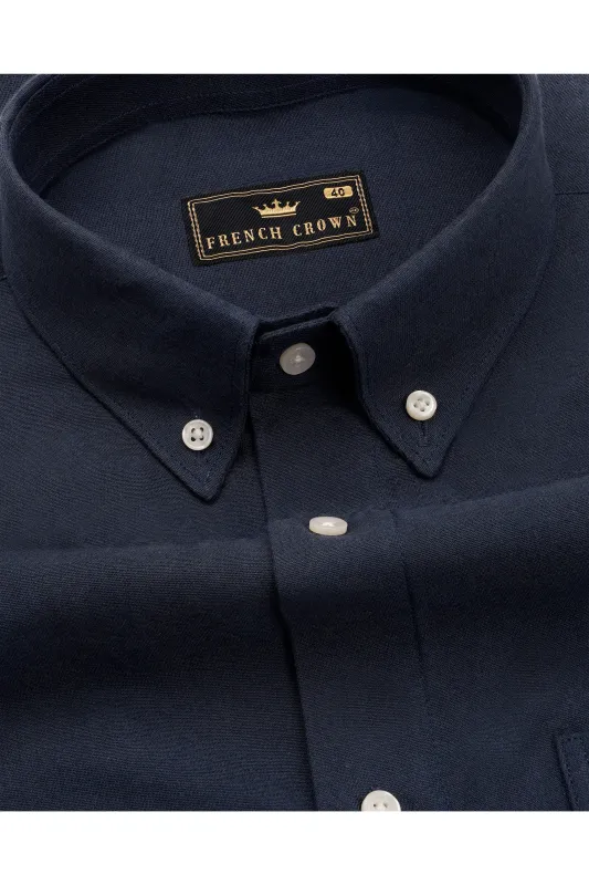 Ebony Blue Clay Blue Royal Oxford Shirt sold by French Crown