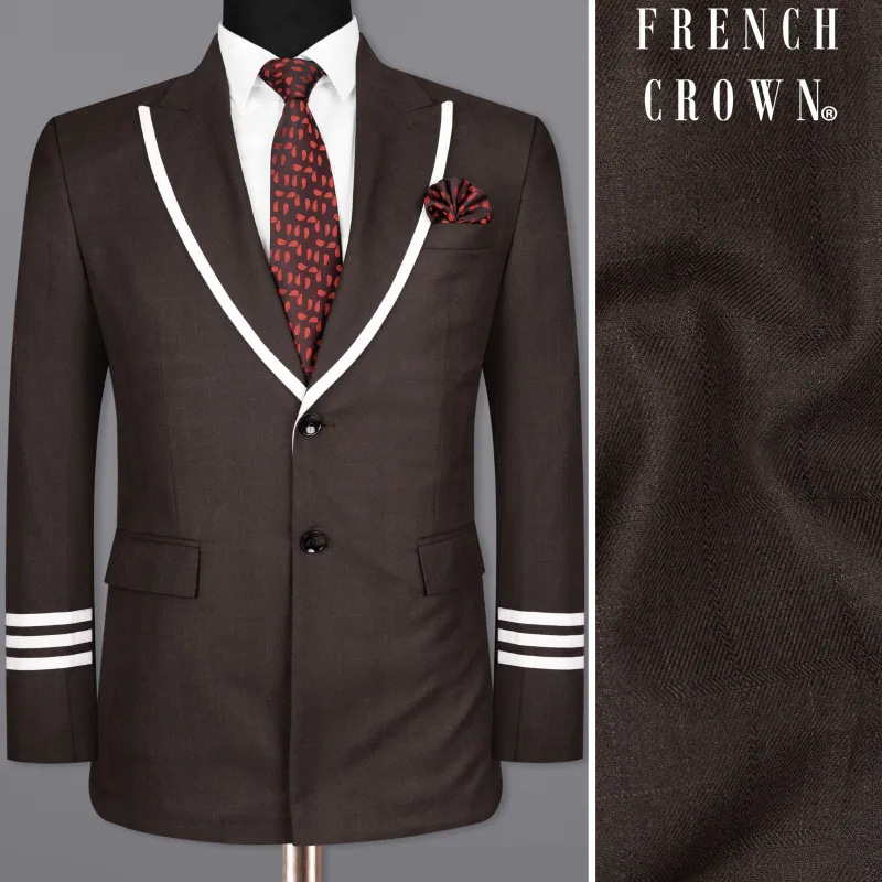 Rebel Brown subtle windowpane Woolrich Designer Blazer sold by French Crown
