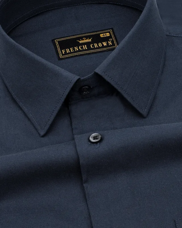 Midnight Blue Royal Oxford Shirt sold by French Crown
