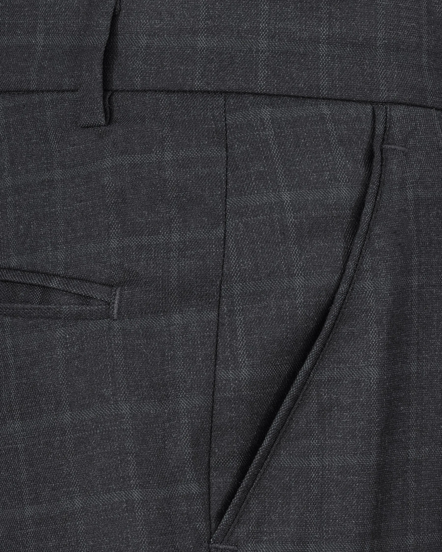 Bastille Light Black Windowpane Pant sold by French Crown product image thumbnail 5