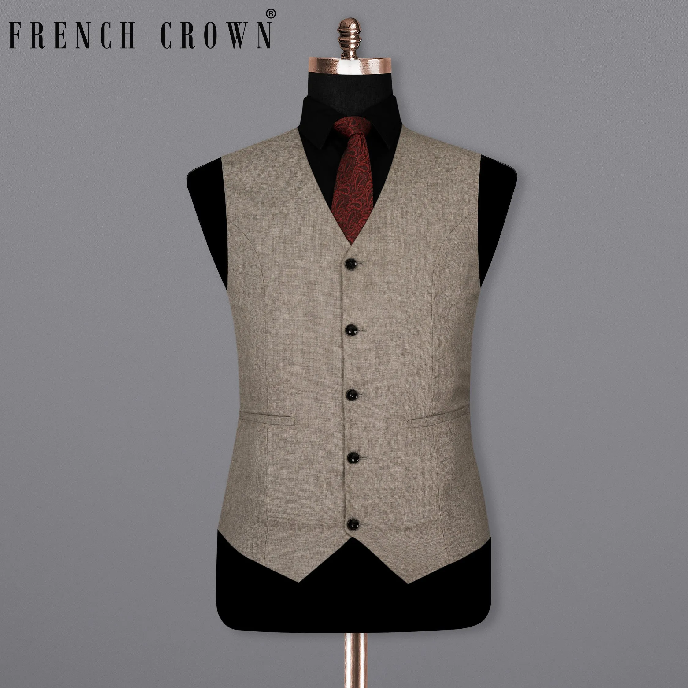 Zorba Grey Woolrich Waistcoat sold by French Crown