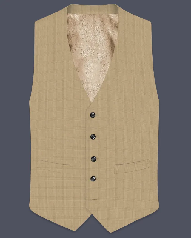 Sandrift Brown Plaid Waistcoat sold by French Crown