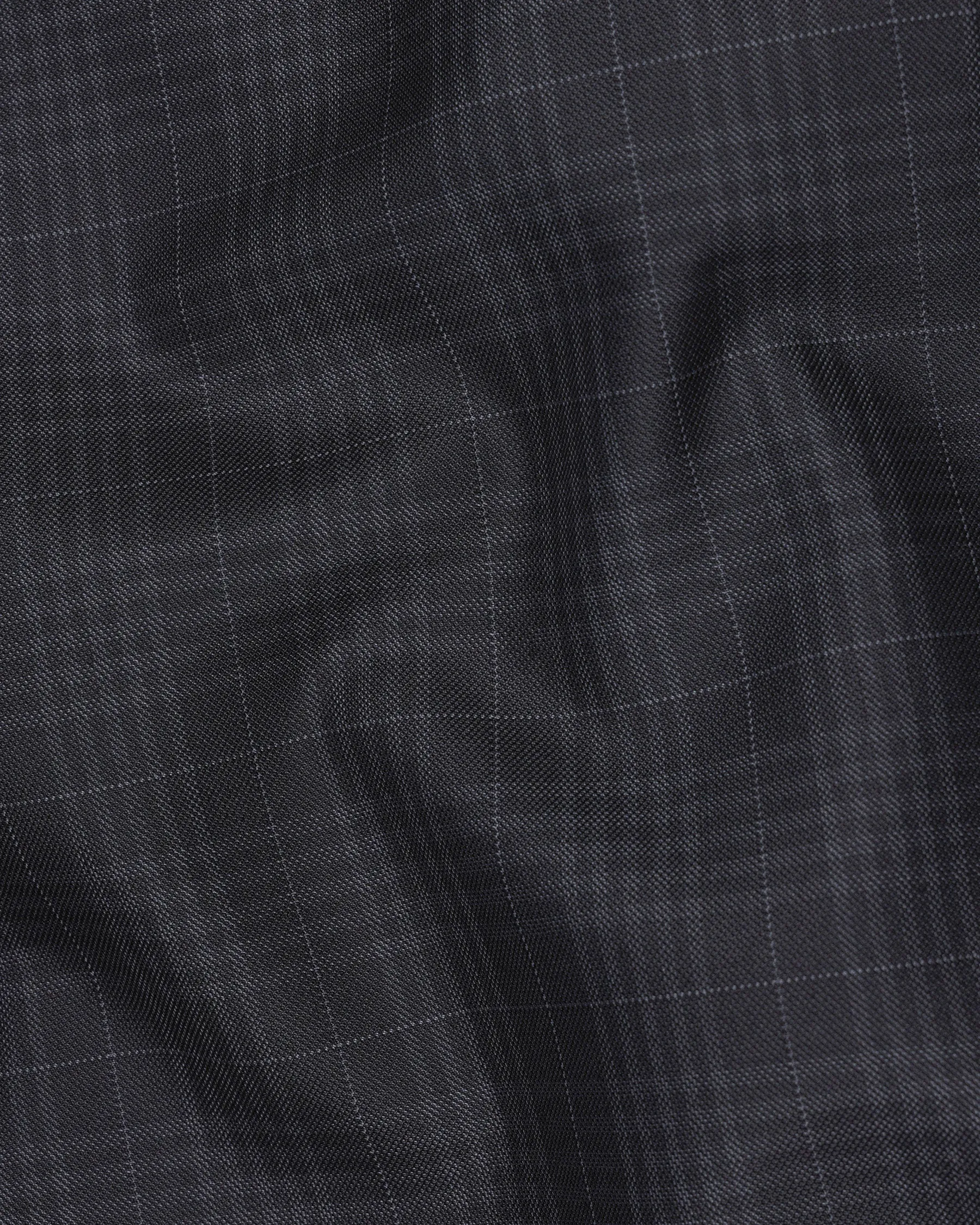 Rangoon Black Plaid Waistcoat sold by French Crown product image thumbnail 3