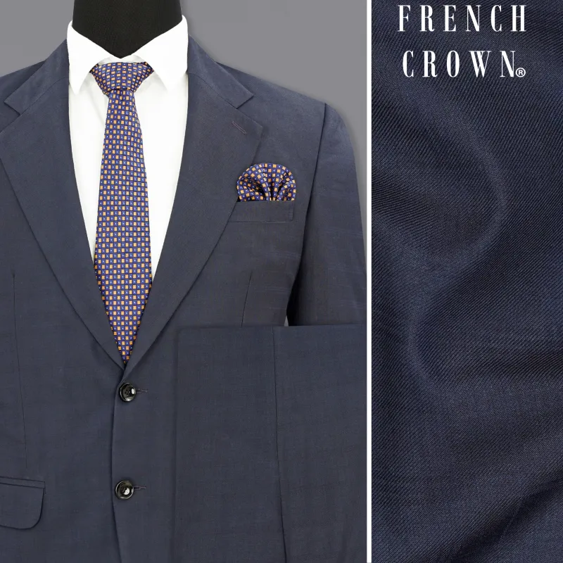 Valhalla Blue Subtle Plaid Suit sold by French Crown