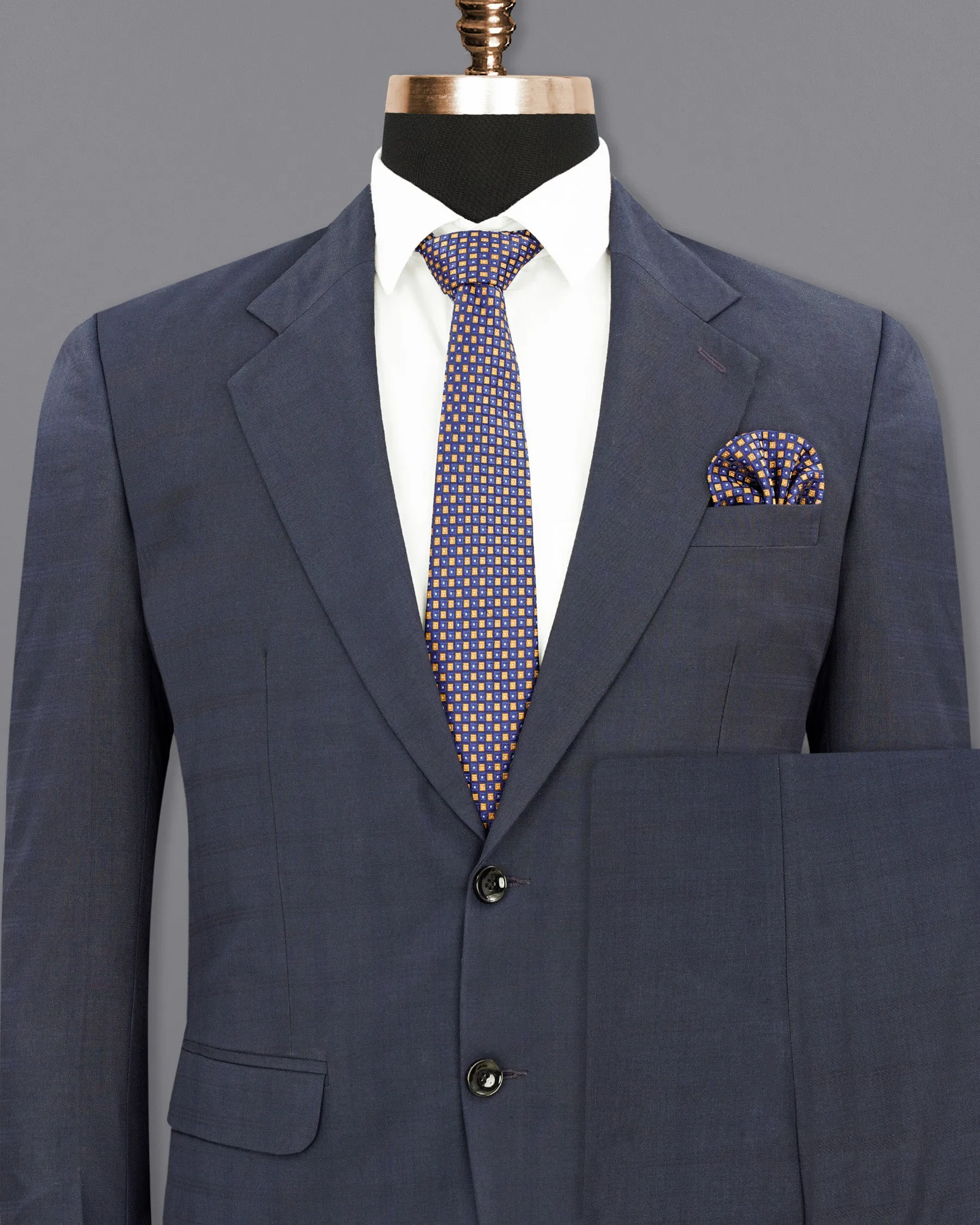 Valhalla Blue Subtle Plaid Suit sold by French Crown product image thumbnail 2