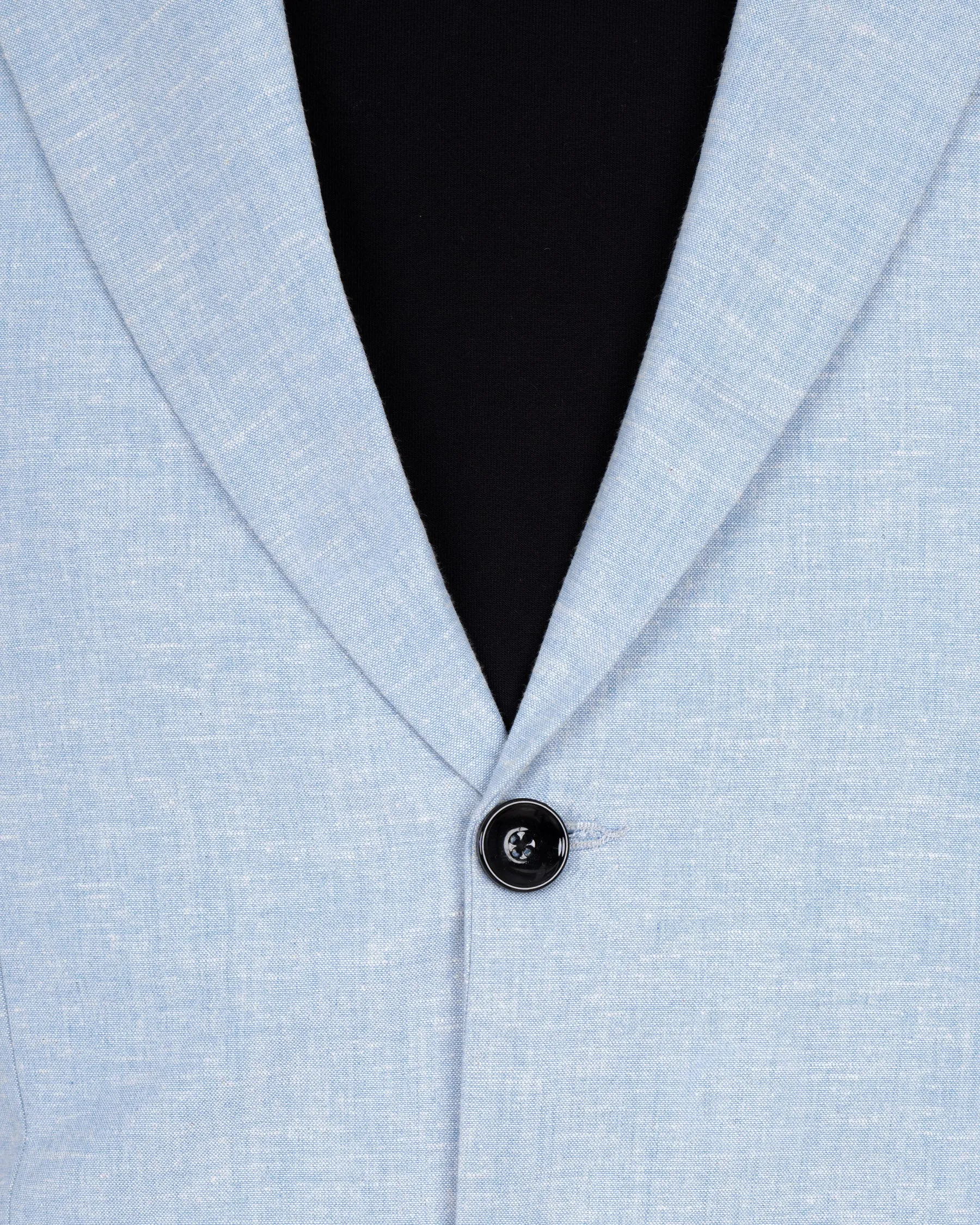 Sky Blue Luxurious Linen Blazer sold by French Crown product image thumbnail 4