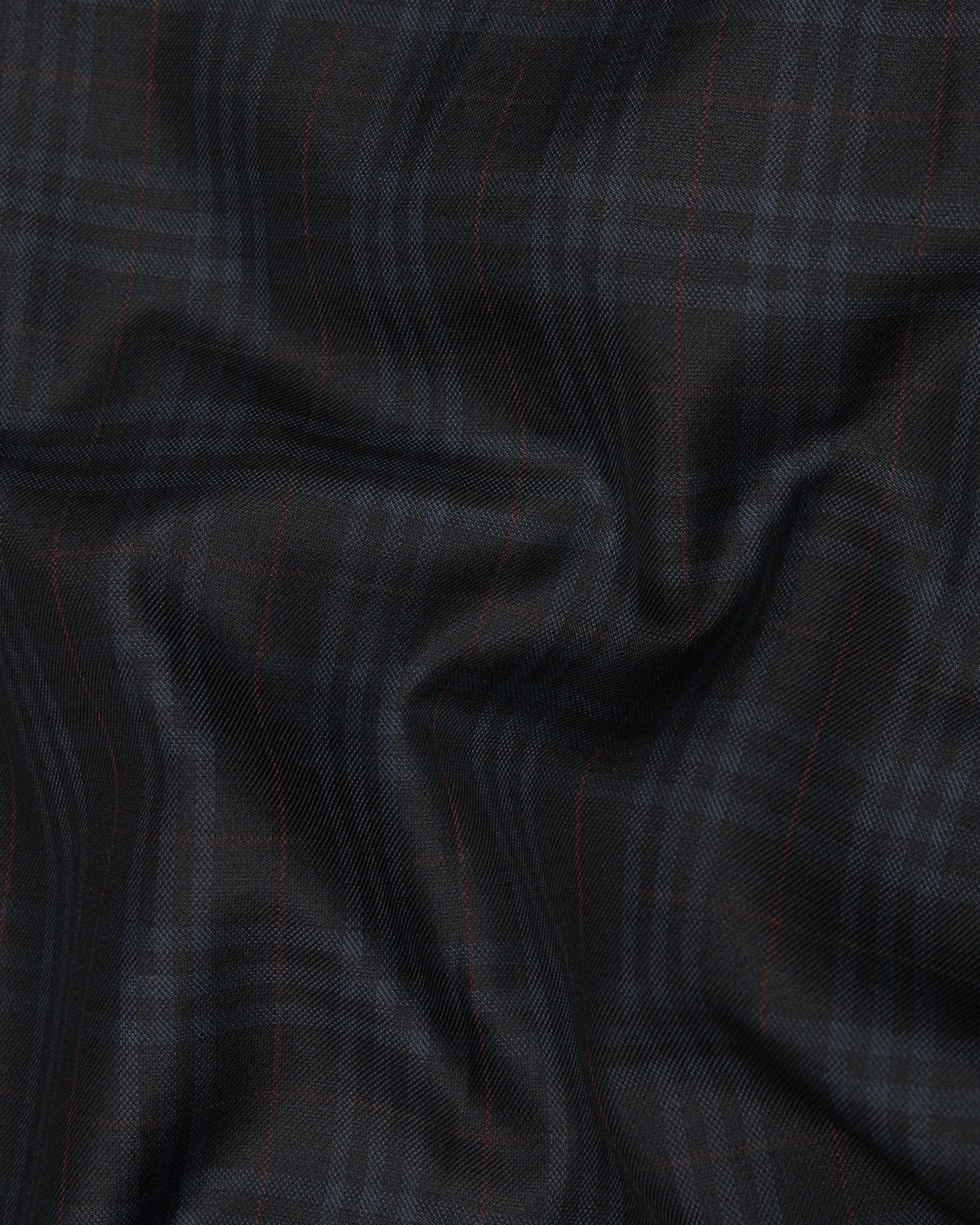 Shark Black Plaid Wool Rich Sports Waistcoat sold by French Crown product image thumbnail 3