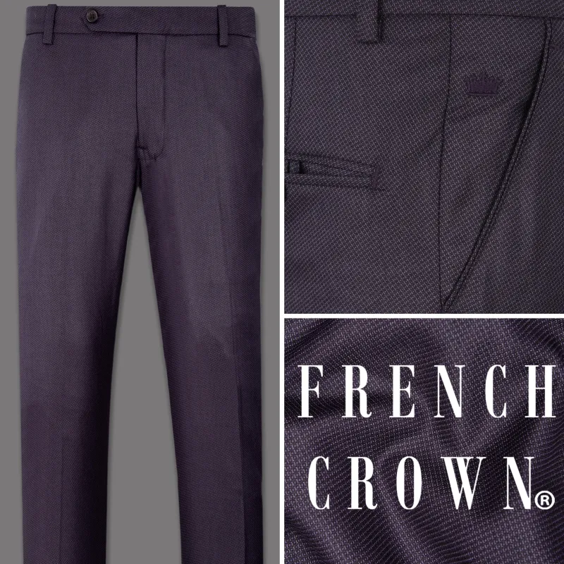 Martinique Violet Subtle Checked Woolrich Pant sold by French Crown