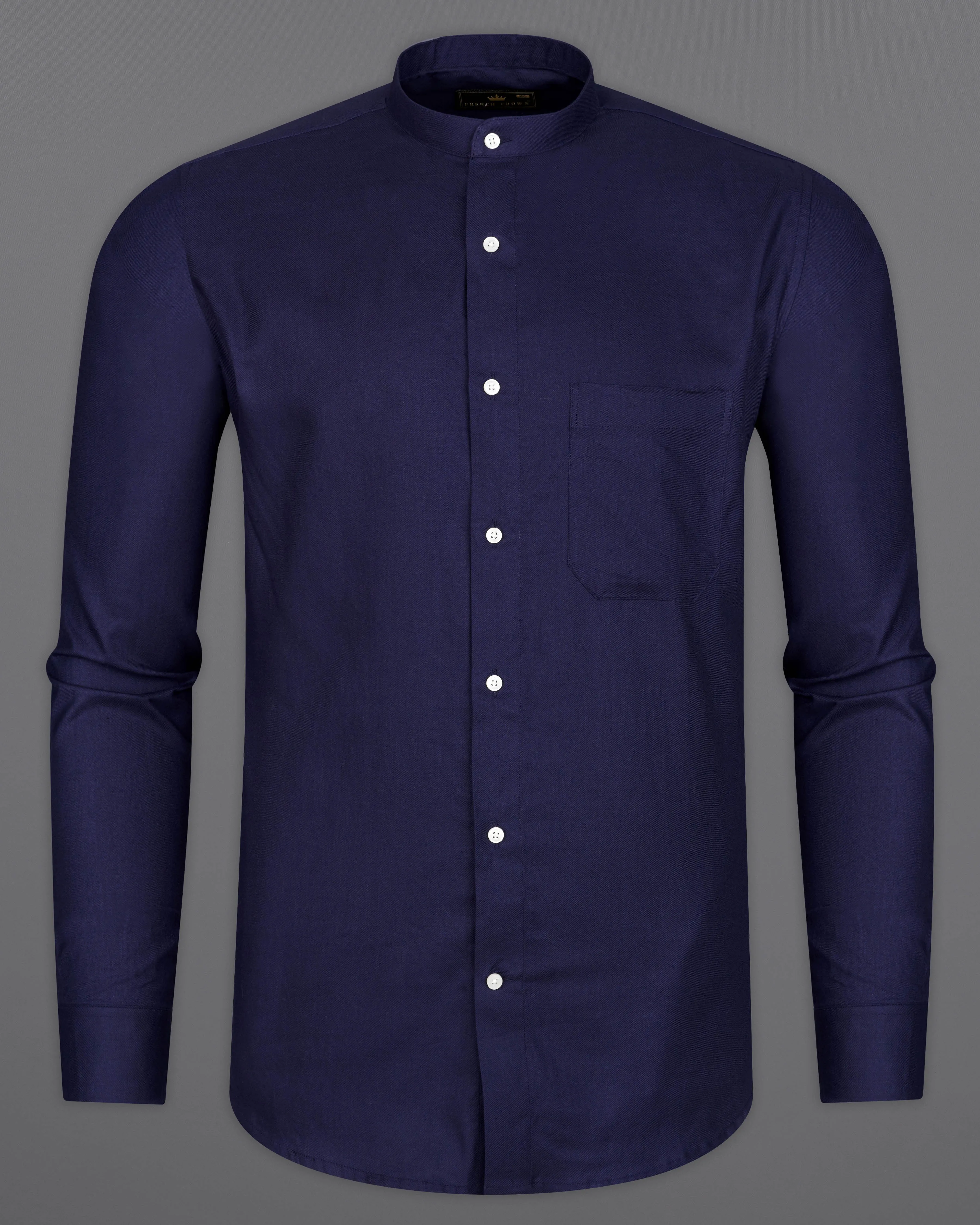 Haiti Blue Twill Premium Cotton Shirt sold by French Crown product image thumbnail 5