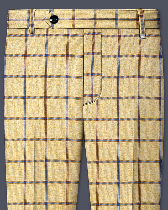 Mongoose Brown with Dianne Blue Windowpane Pant sold by French Crown