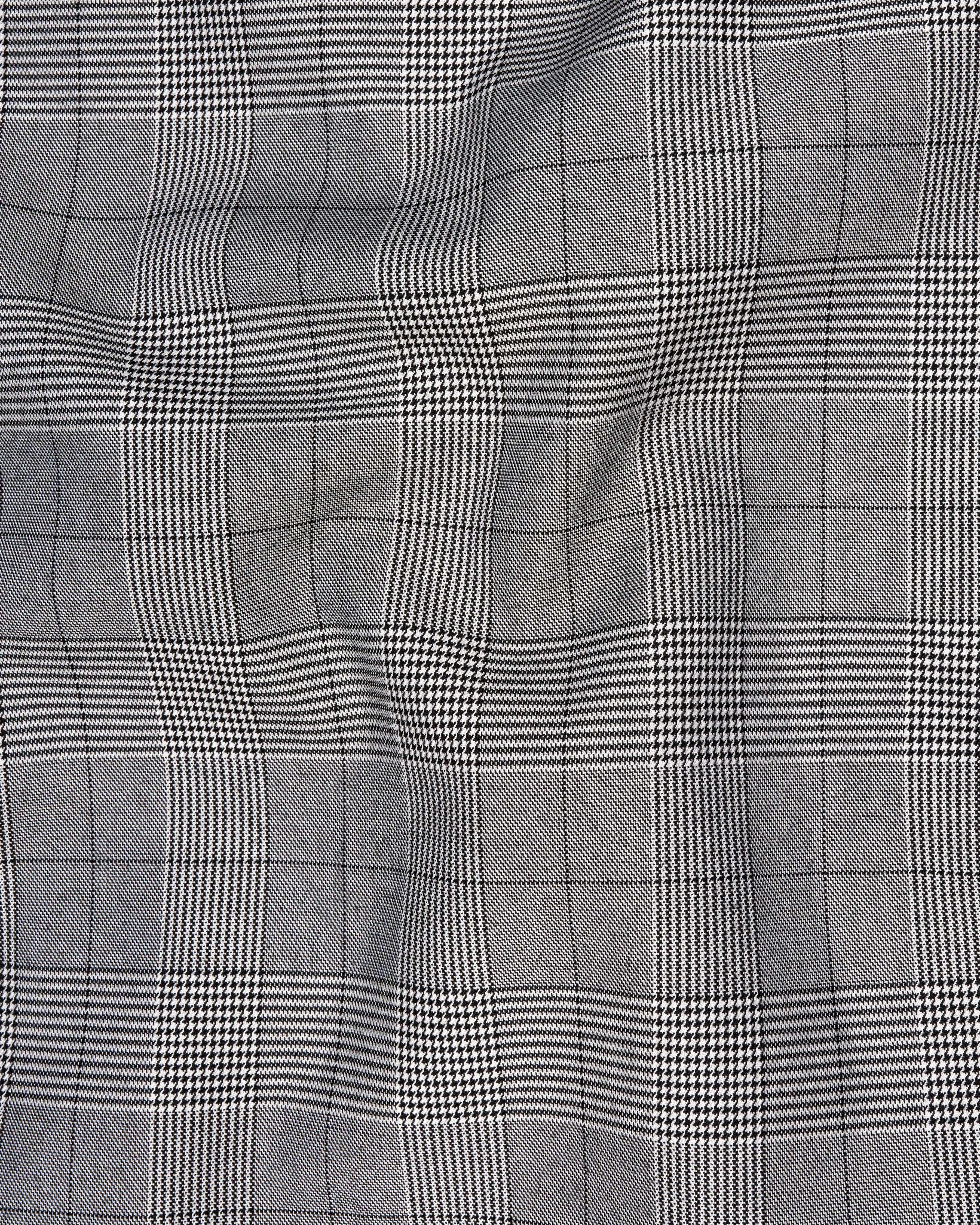 Storm Dust Gray Plaid Waistcoat sold by French Crown product image thumbnail 3