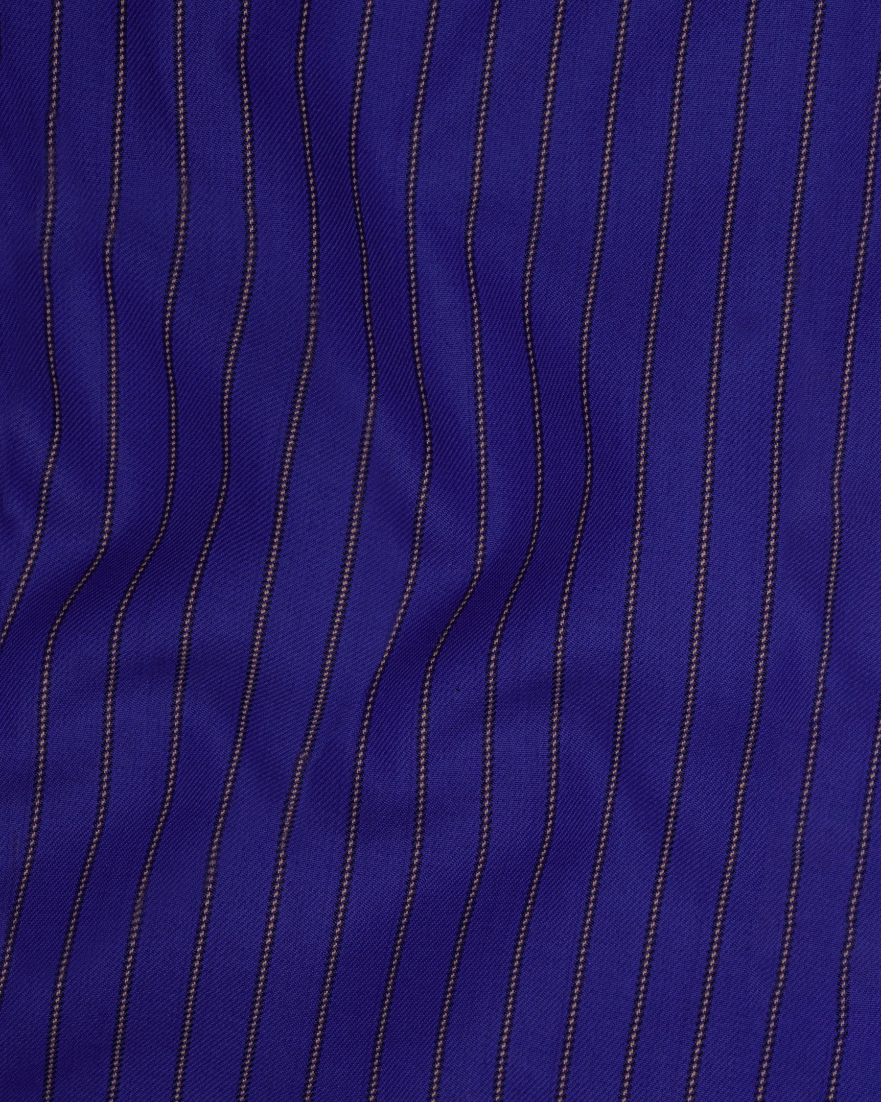 Violet Striped Wool Rich Waistcoat sold by French Crown product image thumbnail 3