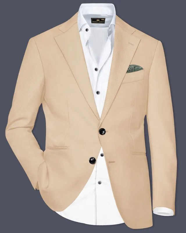 Sandrift Brown Premium Cotton Blazer made by French Crown