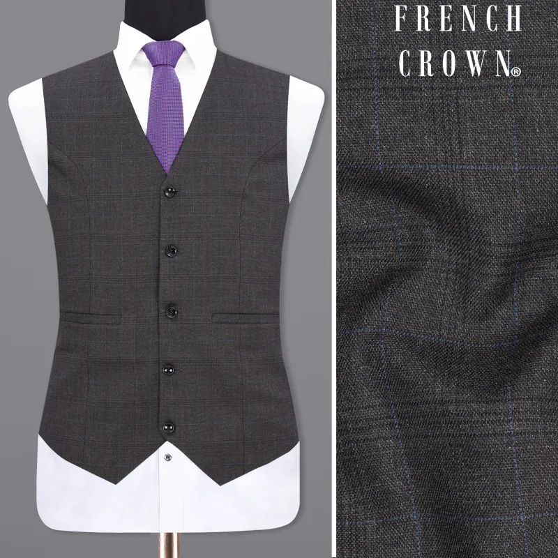 lridium with metallic Plaid Waistcoat sold by French Crown