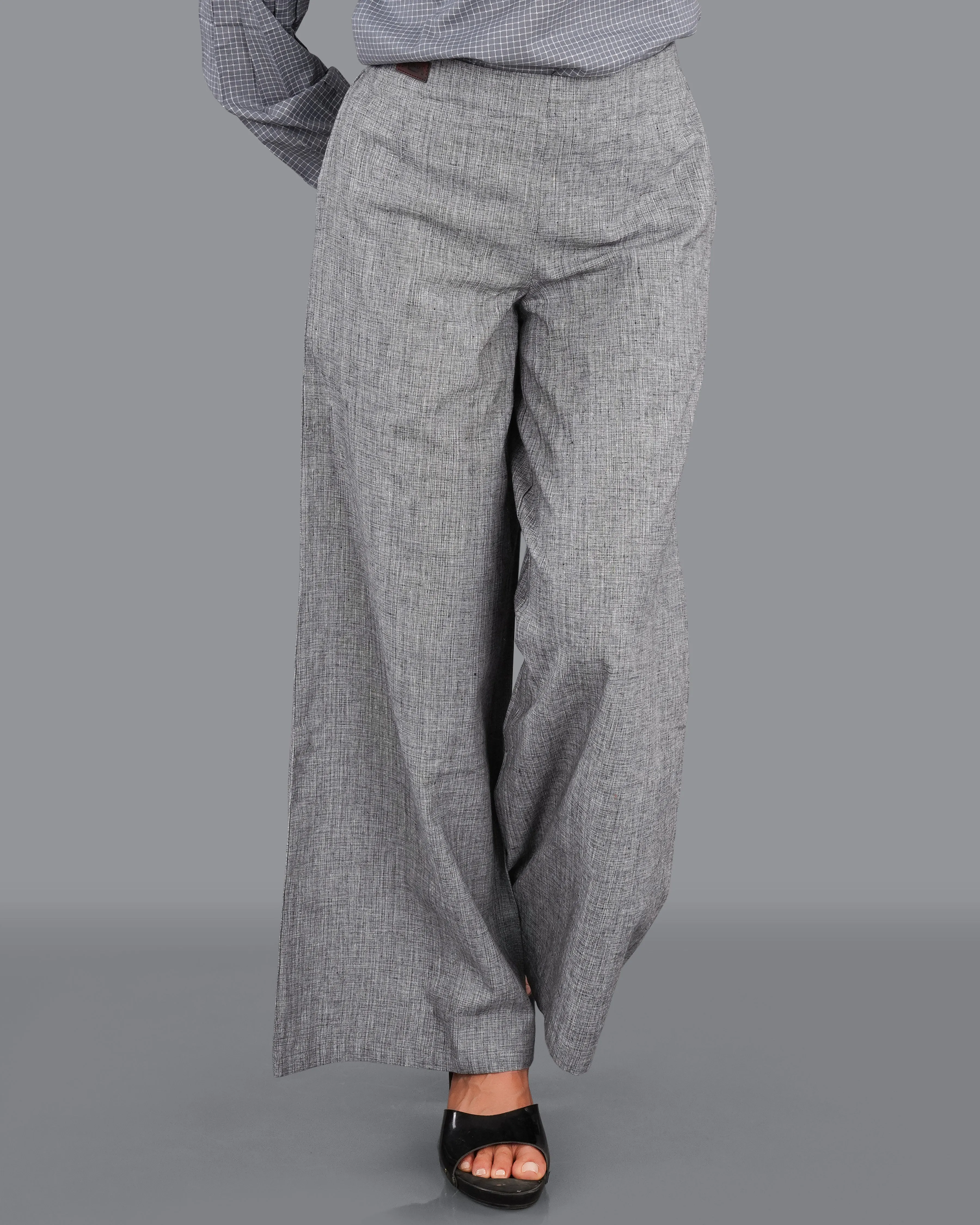 Gunsmoke Gray Premium Cotton A-Line Palazzo sold by French Crown product image thumbnail 2