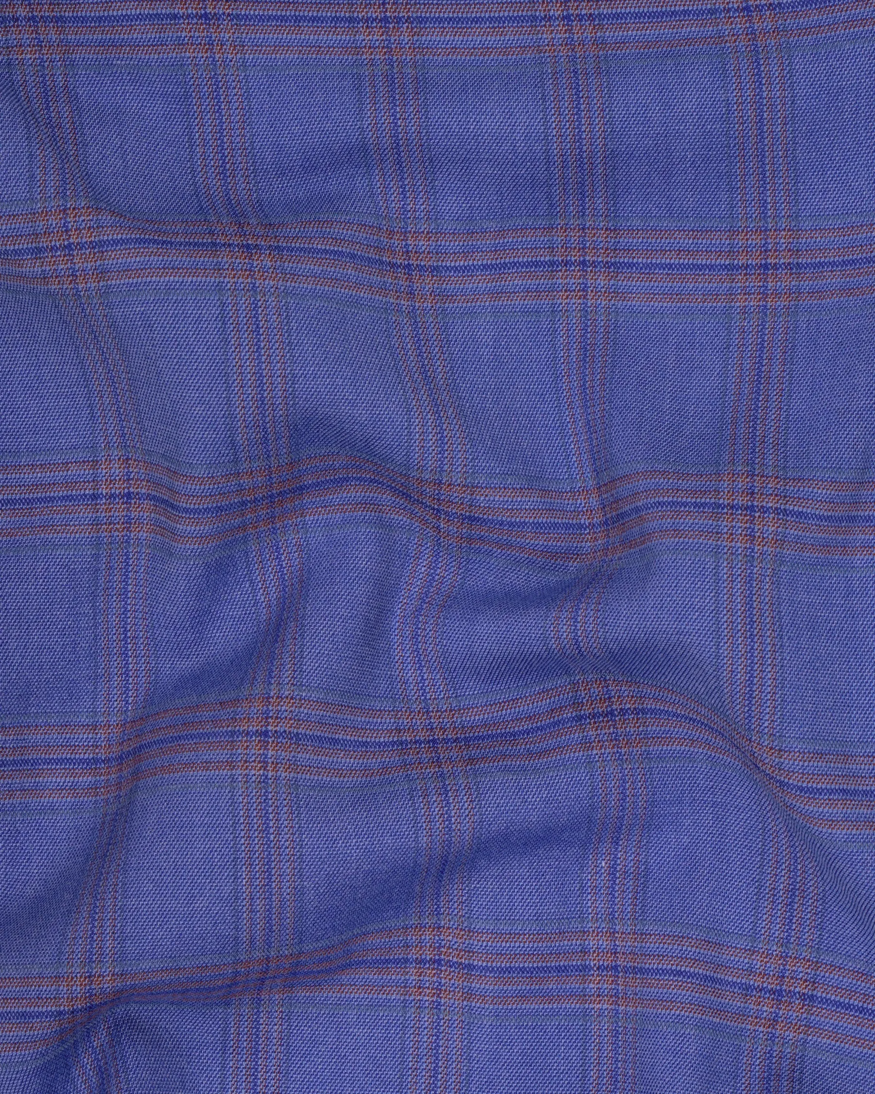 East Bay Blue Super fine Windowpane Wool Rich Waistcoat sold by French Crown product image thumbnail 3