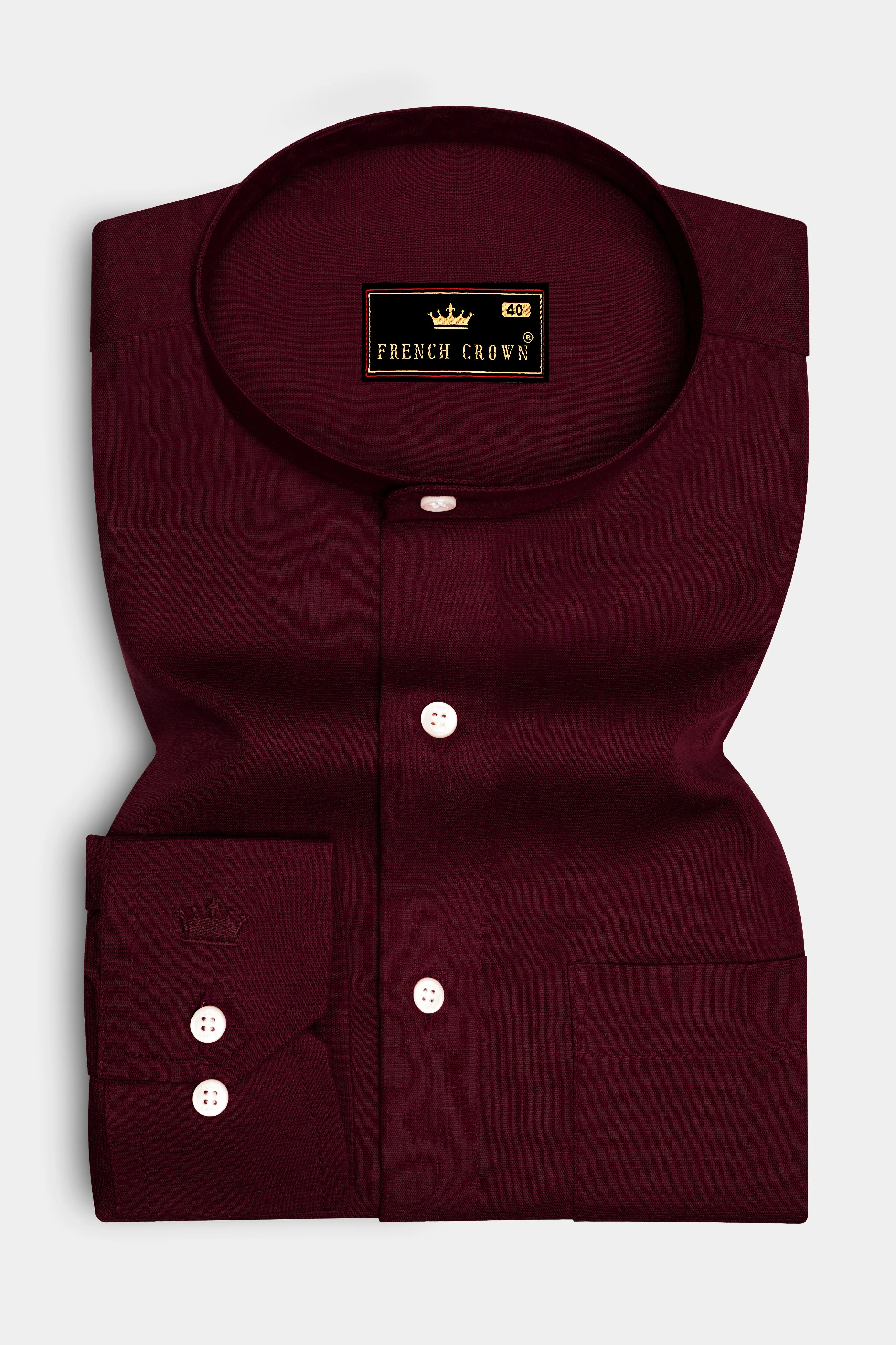 Cocoa Bean Luxurious Linen Shirt sold by French Crown product image thumbnail 4