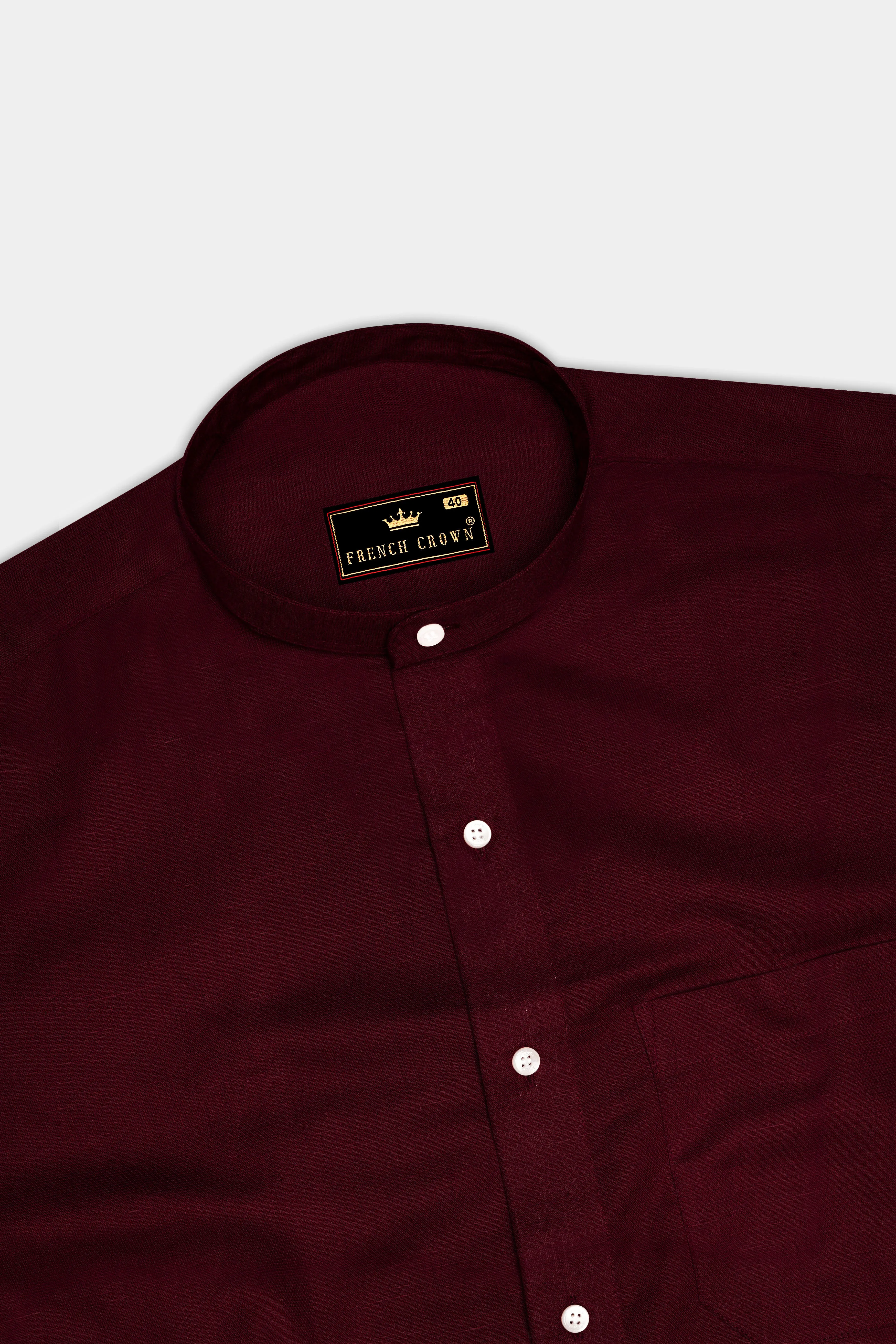 Cocoa Bean Luxurious Linen Shirt sold by French Crown product image thumbnail 5