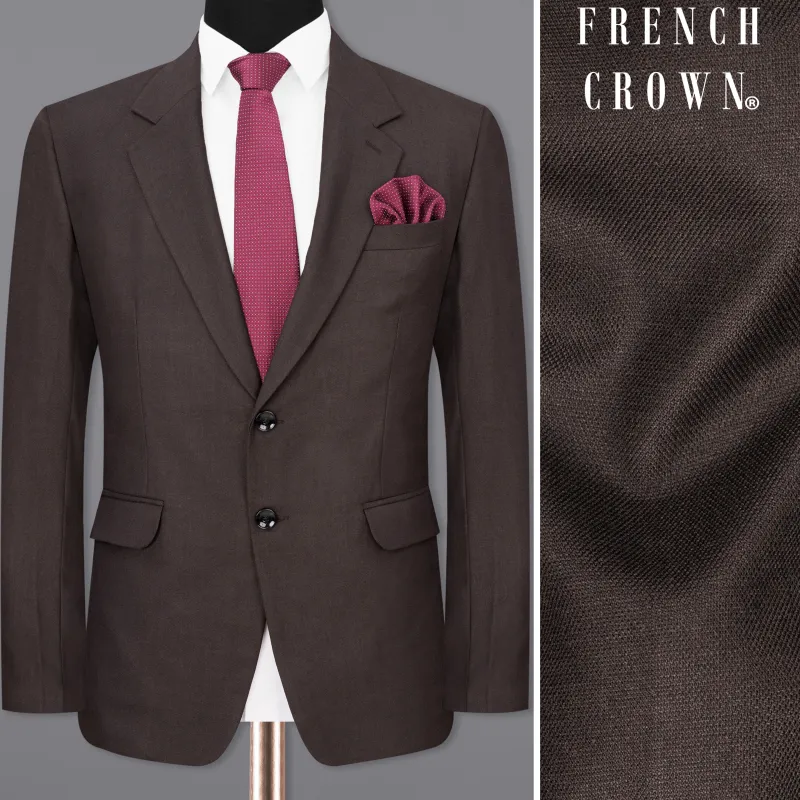 Thunder Brown Single Breasted Blazer sold by French Crown