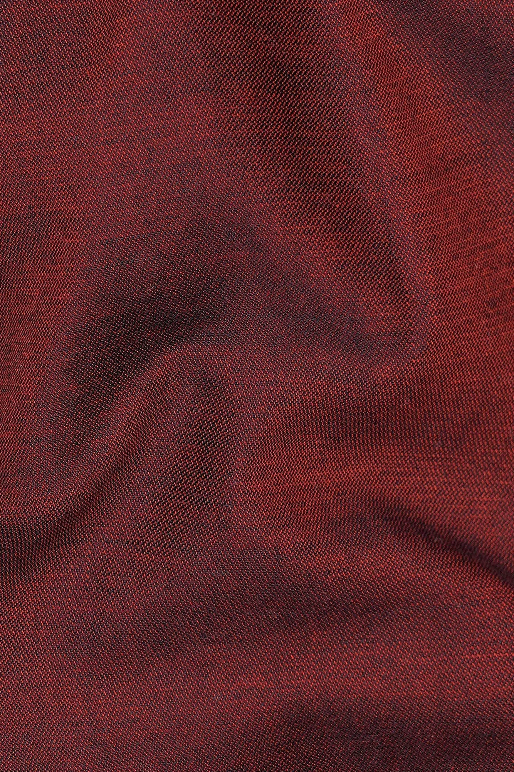 Cocoa Bean Brown Chambray Textured Premium Cotton Shirt sold by French Crown product image thumbnail 2