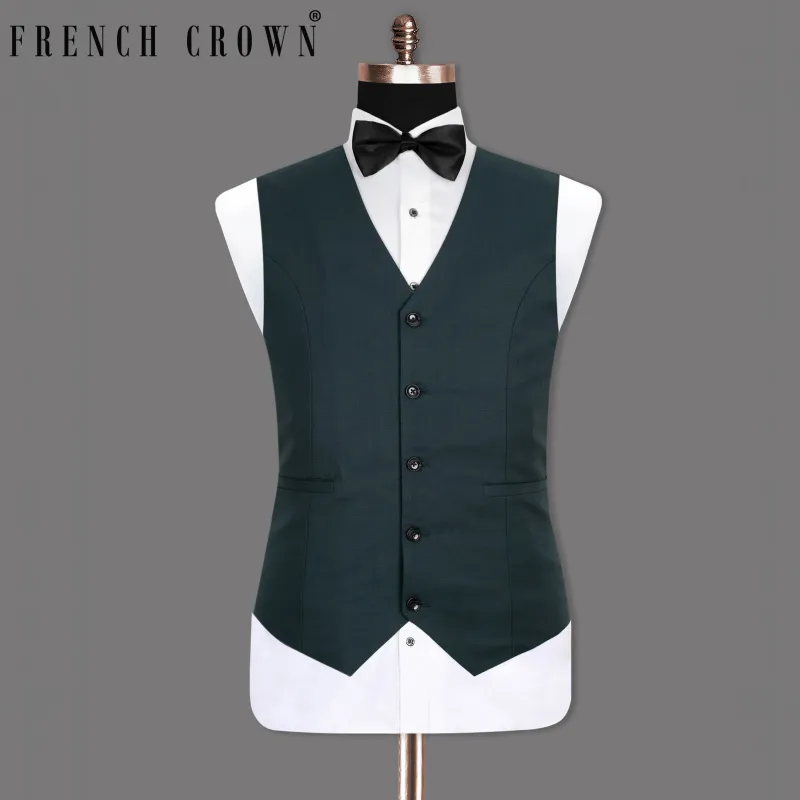 Charade Wool Subtle Textured Rich Waistcoat sold by French Crown