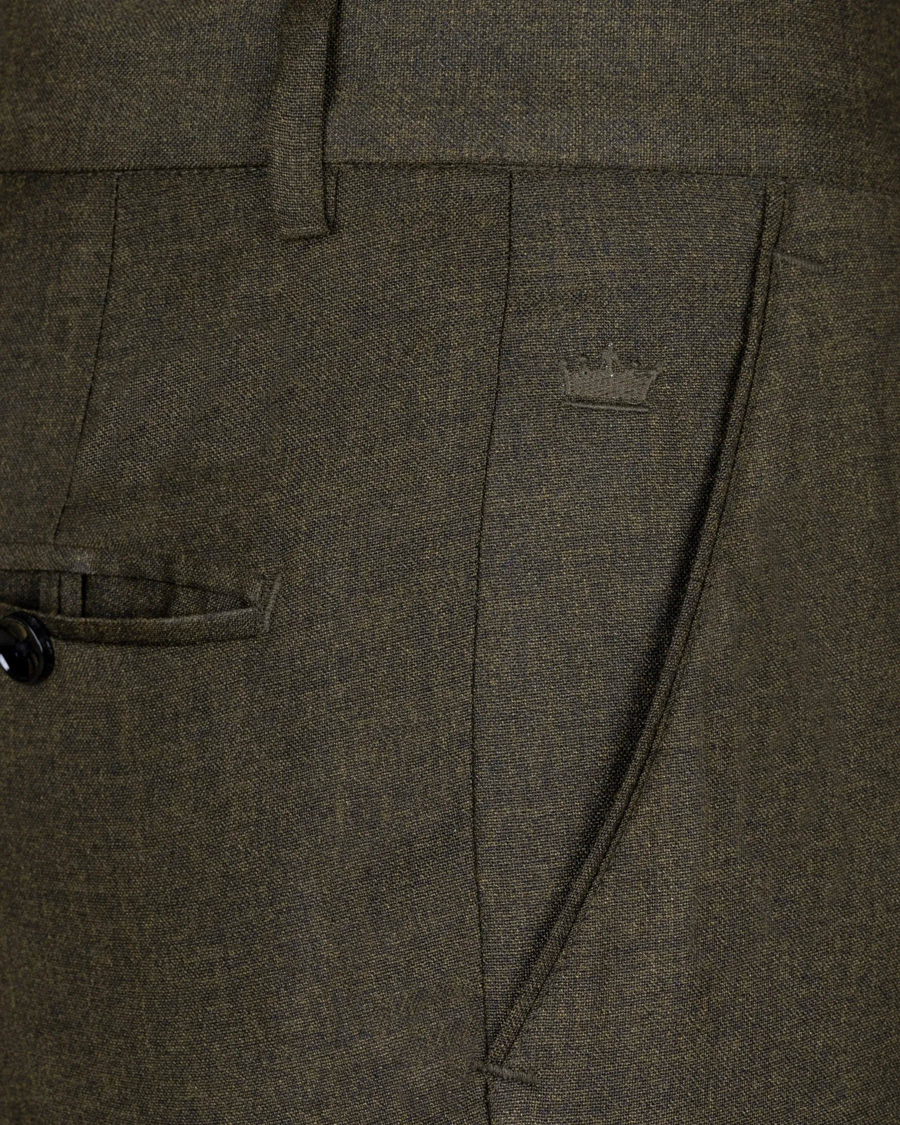 Merlin Green Wool Rich Pant sold by French Crown product image thumbnail 5