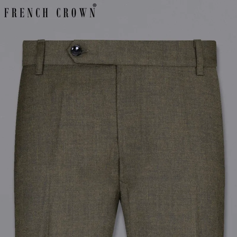 Merlin Green Wool Rich Pant sold by French Crown