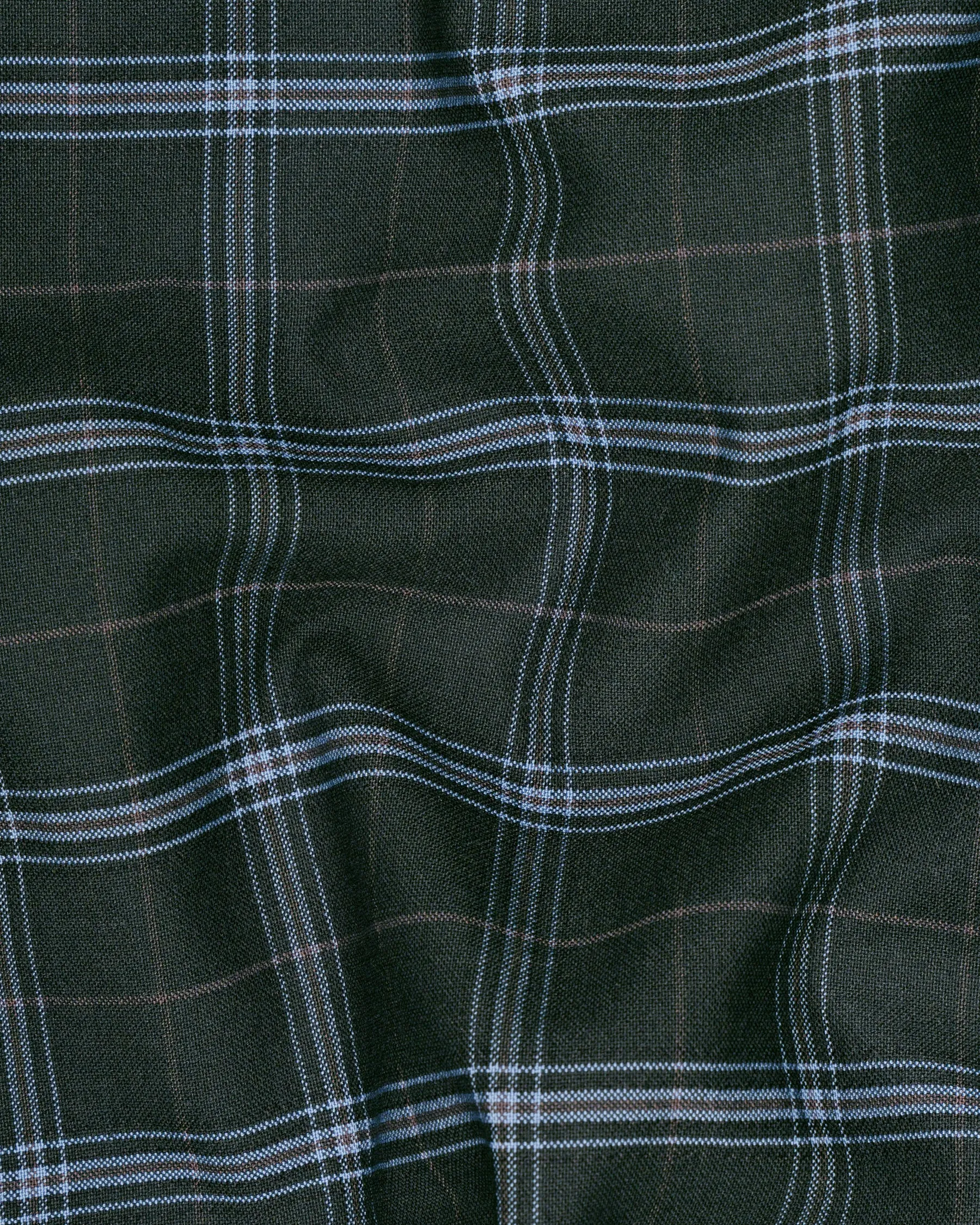 Log Cabin Green Super fine Windowpane Wool Rich Double Breasted Blazer sold by French Crown product image thumbnail 3