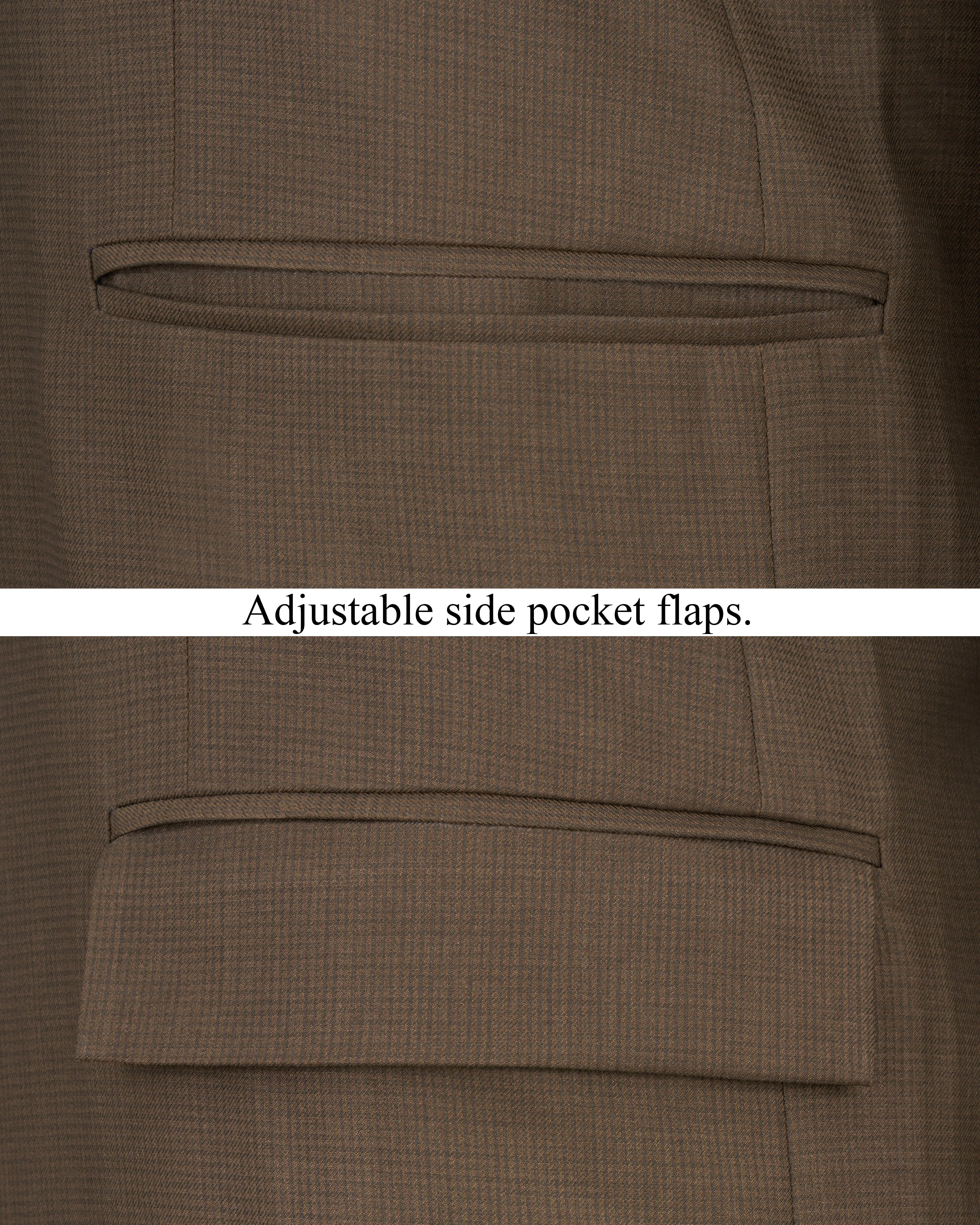 Judge Brown Cross Placket Bandhgala Blazer sold by French Crown product image thumbnail 5