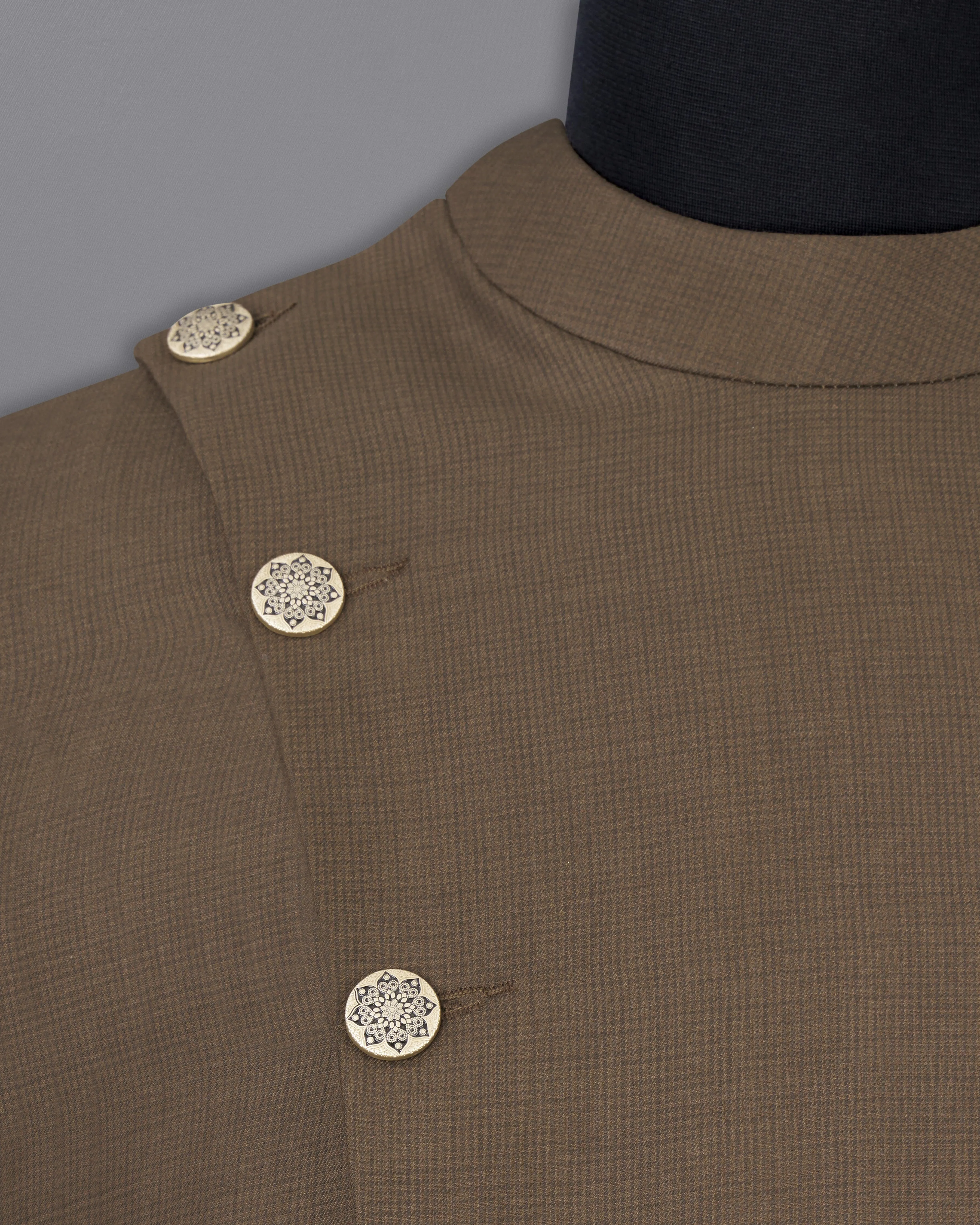 Judge Brown Cross Placket Bandhgala Blazer sold by French Crown product image thumbnail 4