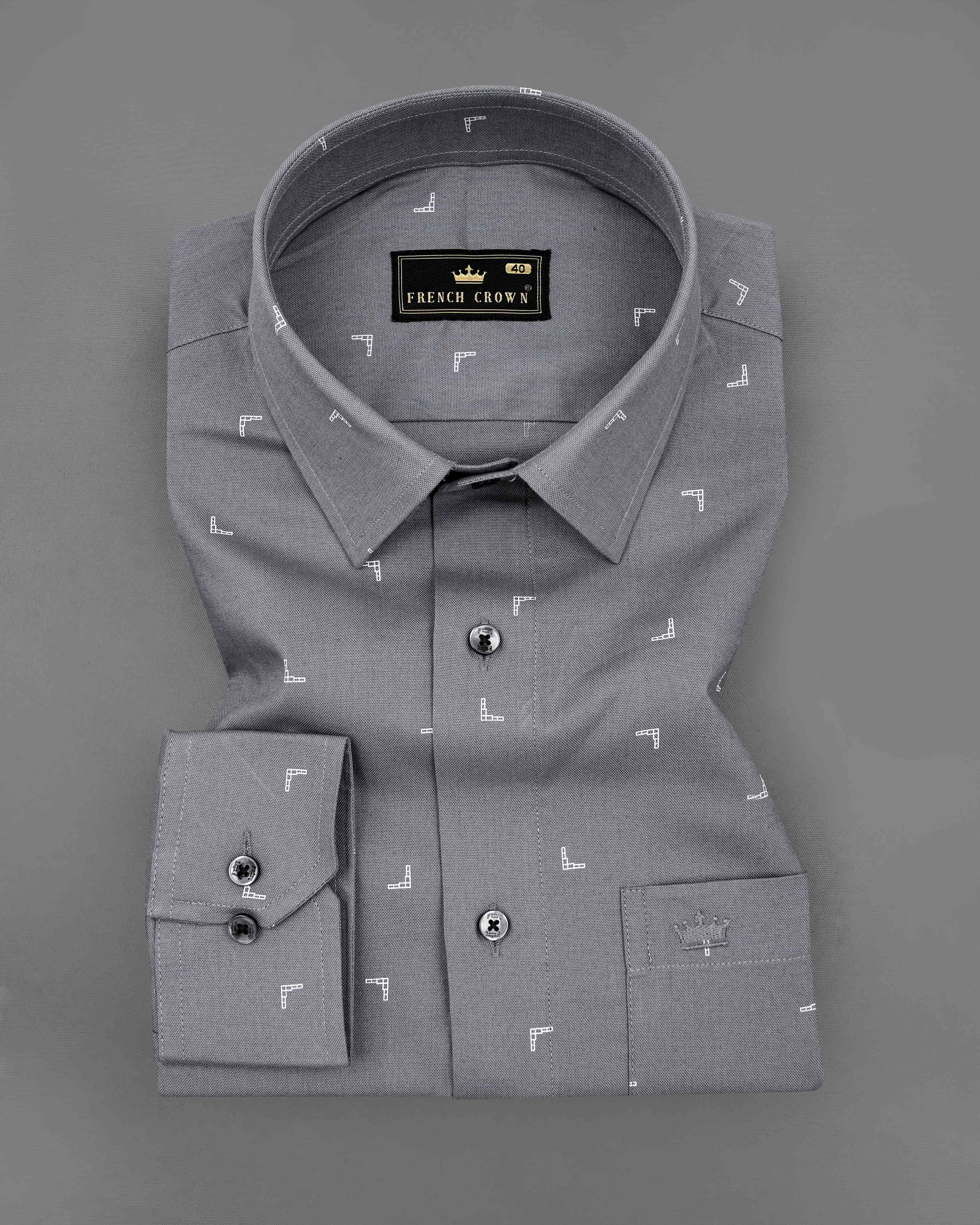 Concord Gray with White Royal Oxford Shirt sold by French Crown product image thumbnail 3