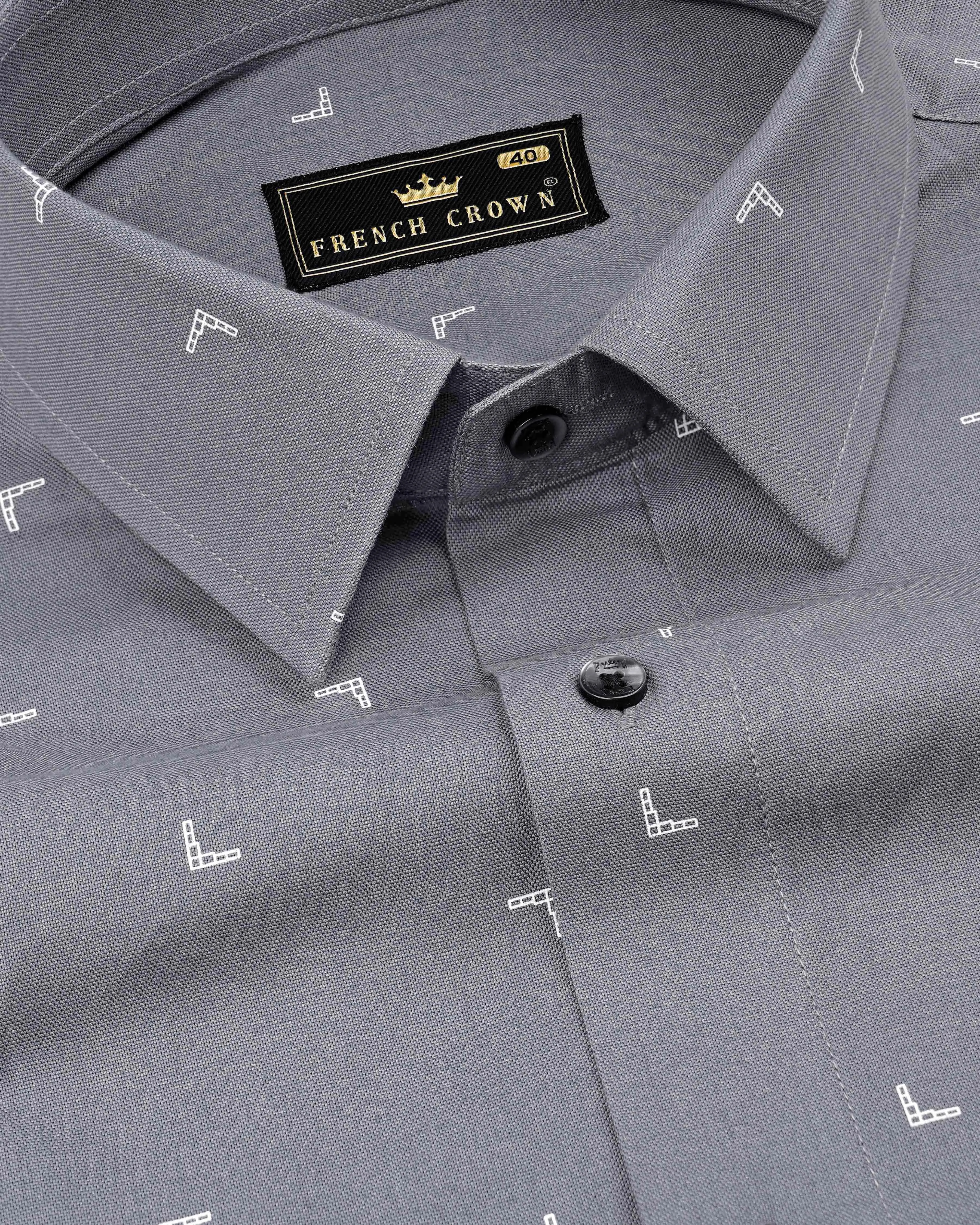 Concord Gray with White Royal Oxford Shirt sold by French Crown