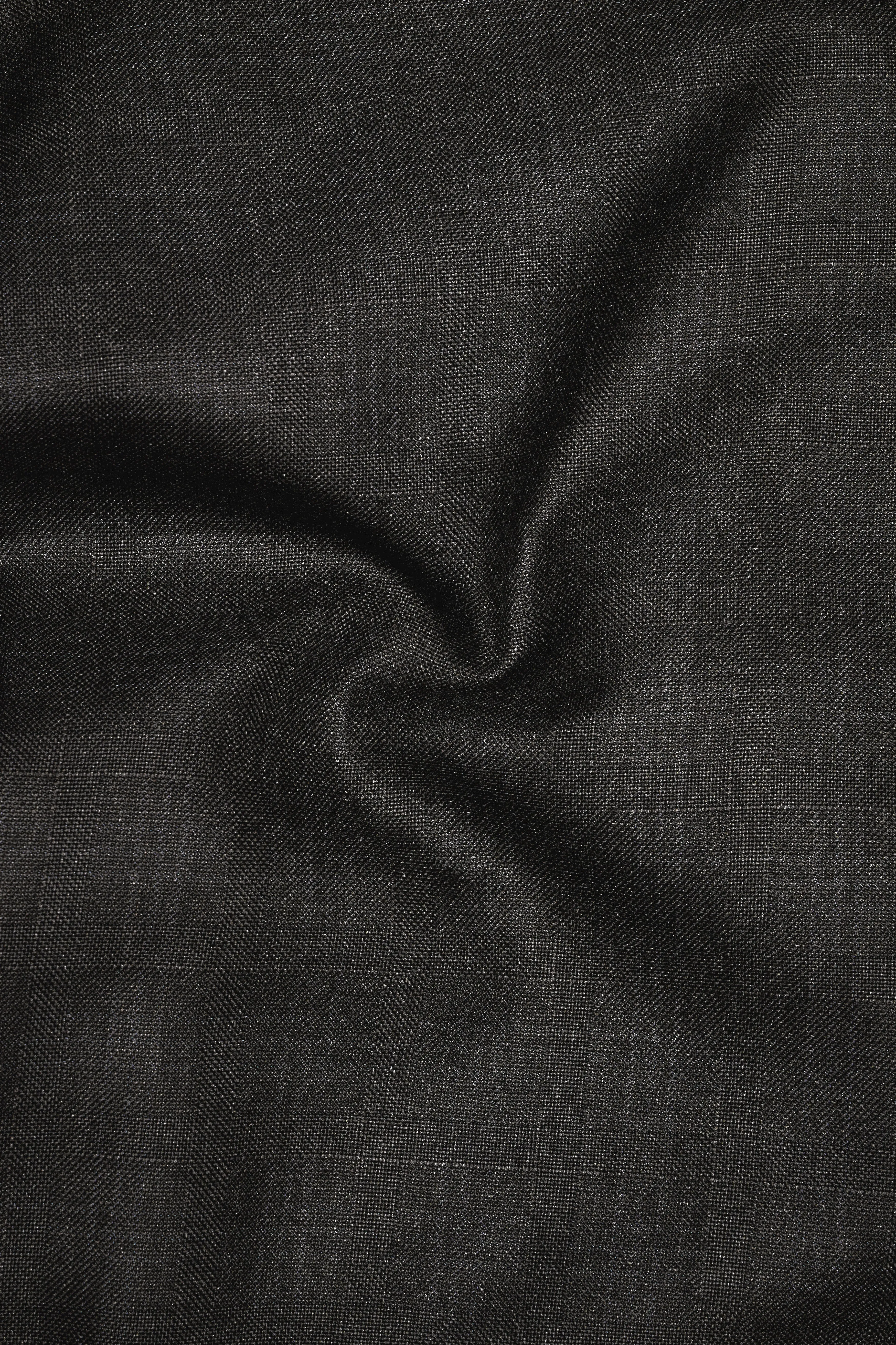 Armadillo Brown subtle windowpane Cross Placket Wool Rich Bandhgala Blazer sold by French Crown product image thumbnail 3