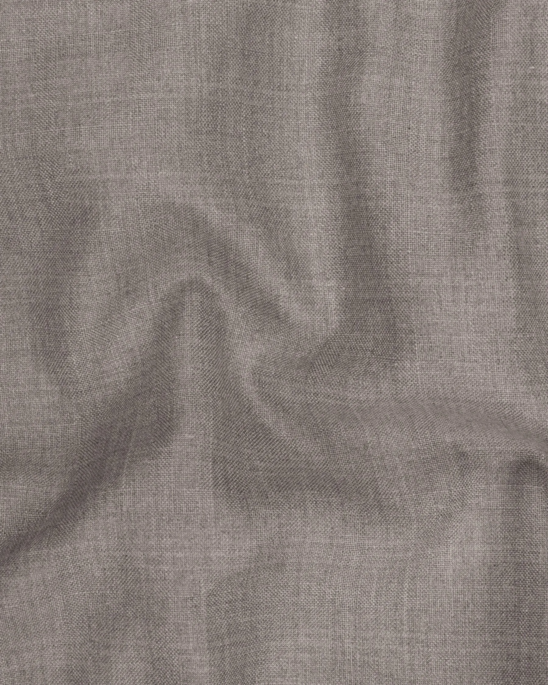 Venus Gray Subtle Plaid Cross Placket Wool Rich Bandhgala Blazer sold by French Crown product image thumbnail 3