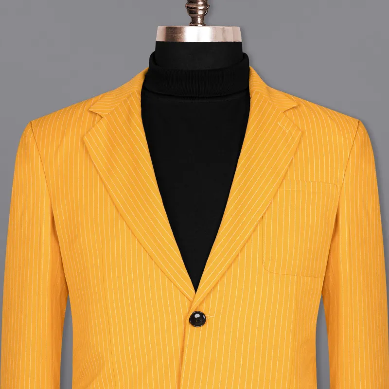 Sunshine yellow Woolrich Striped Sports Blazer sold by French Crown