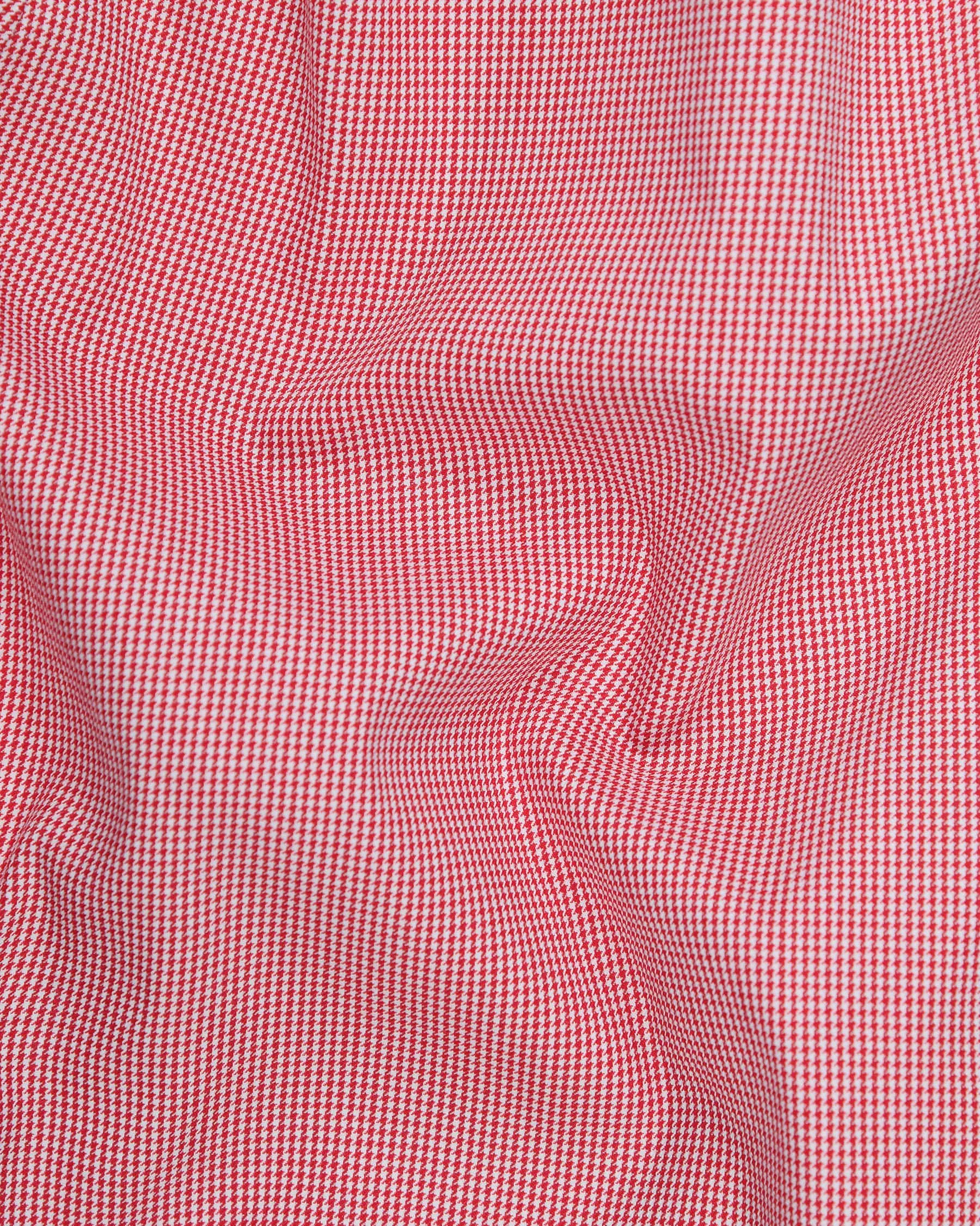 Light Red micro Houndstooth Waistcoat sold by French Crown product image thumbnail 3