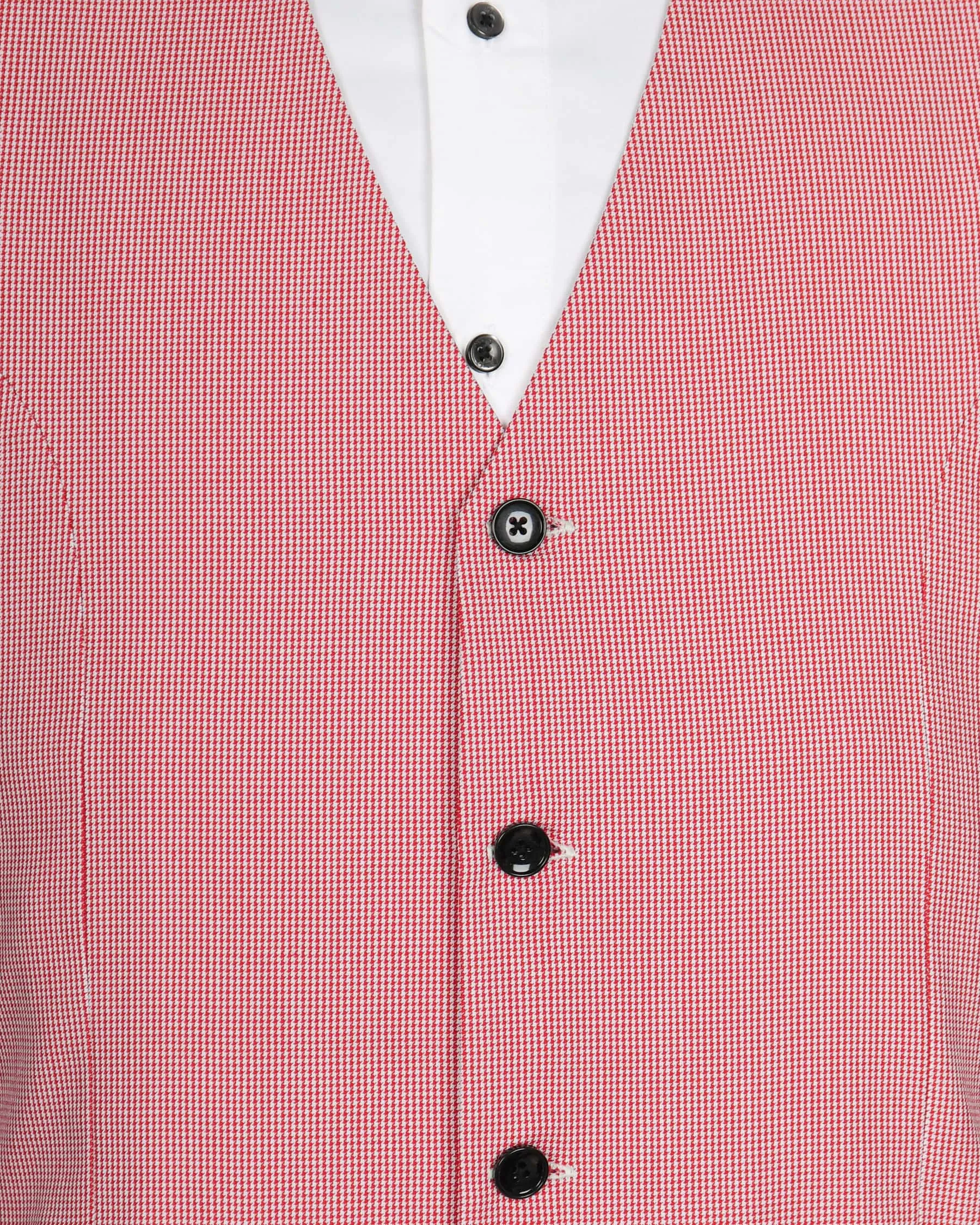 Light Red micro Houndstooth Waistcoat sold by French Crown product image thumbnail 5
