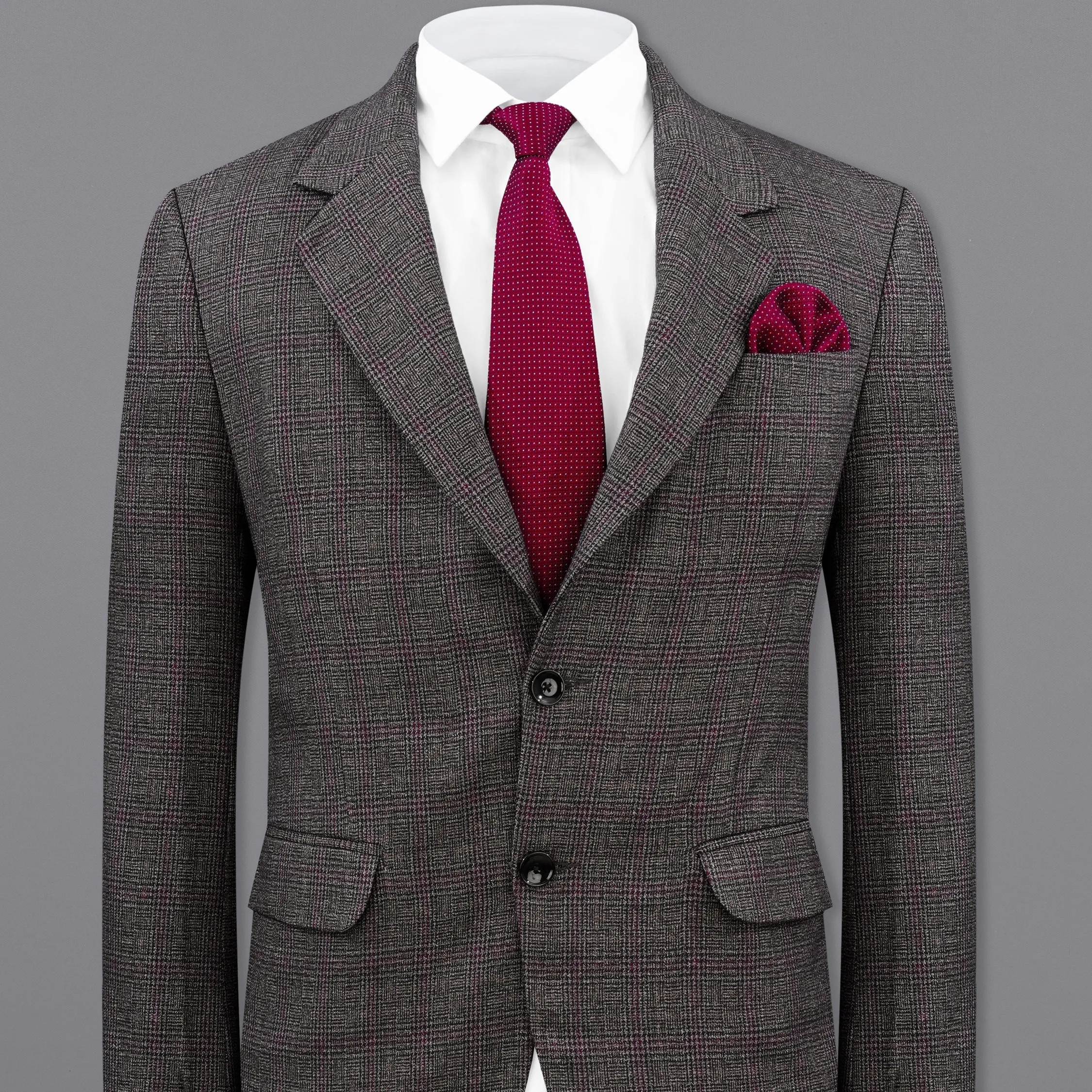 Fedora Sliver Plaid Wool Rich Blazer sold by French Crown