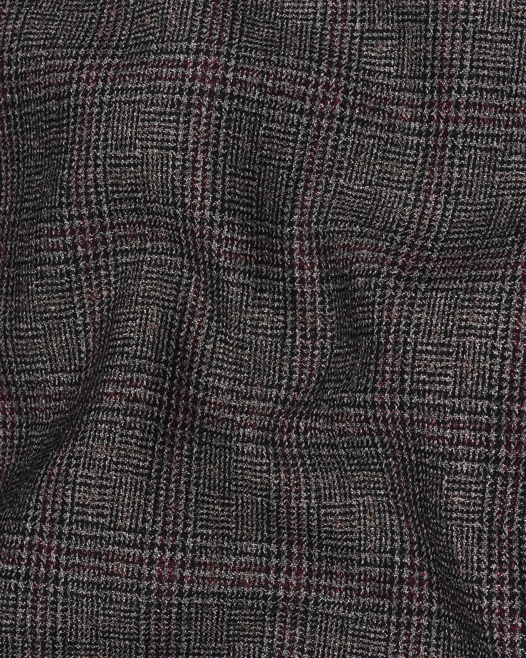 Fedora Sliver Plaid Wool Rich Blazer sold by French Crown product image thumbnail 3