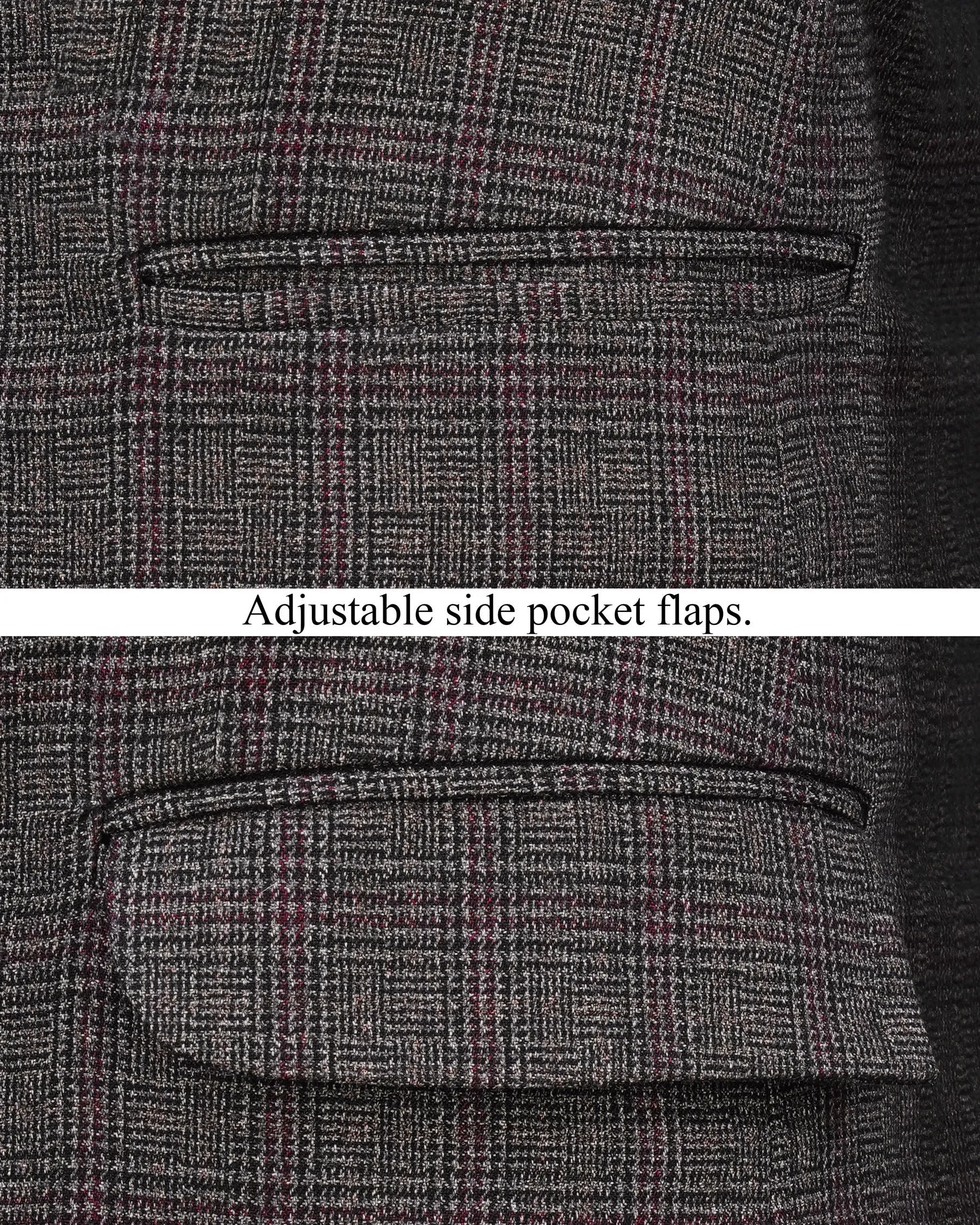 Fedora Sliver Plaid Wool Rich Blazer sold by French Crown product image thumbnail 5