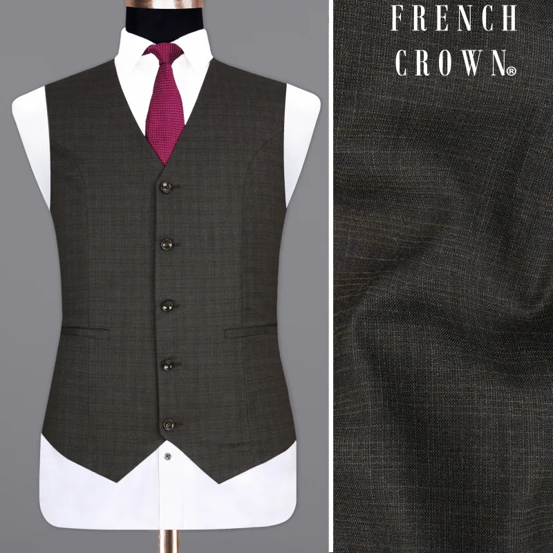Emperor Gray with Hemlock Dark Brown Checkered Waistcoat sold by French Crown