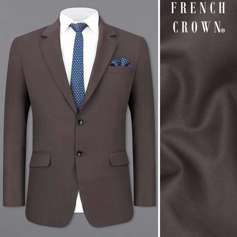 Coffee Brown Single Breasted Blazer sold by French Crown