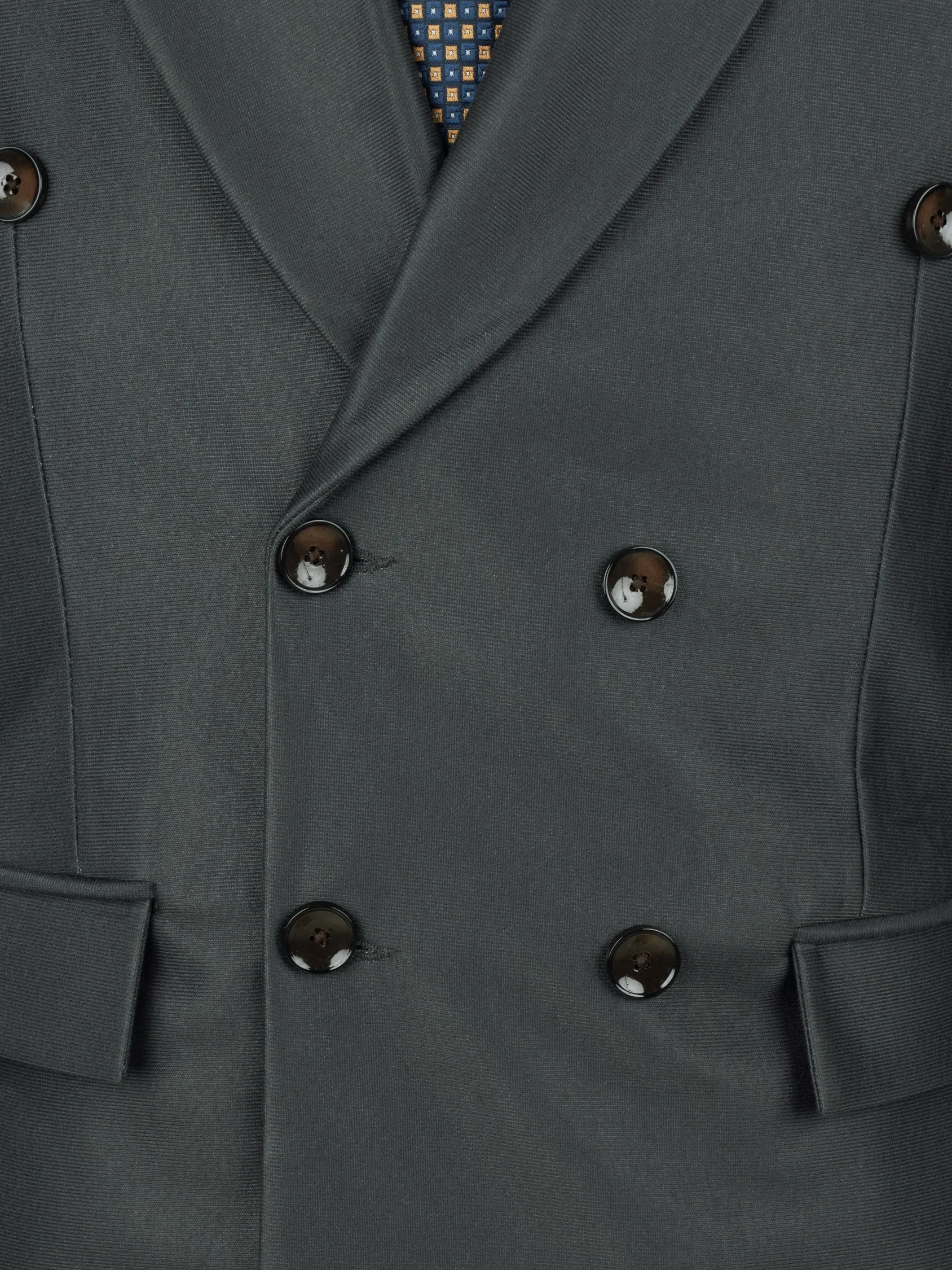 Greyish Green Premium Cotton Double Breasted Blazer sold by French Crown product image thumbnail 4