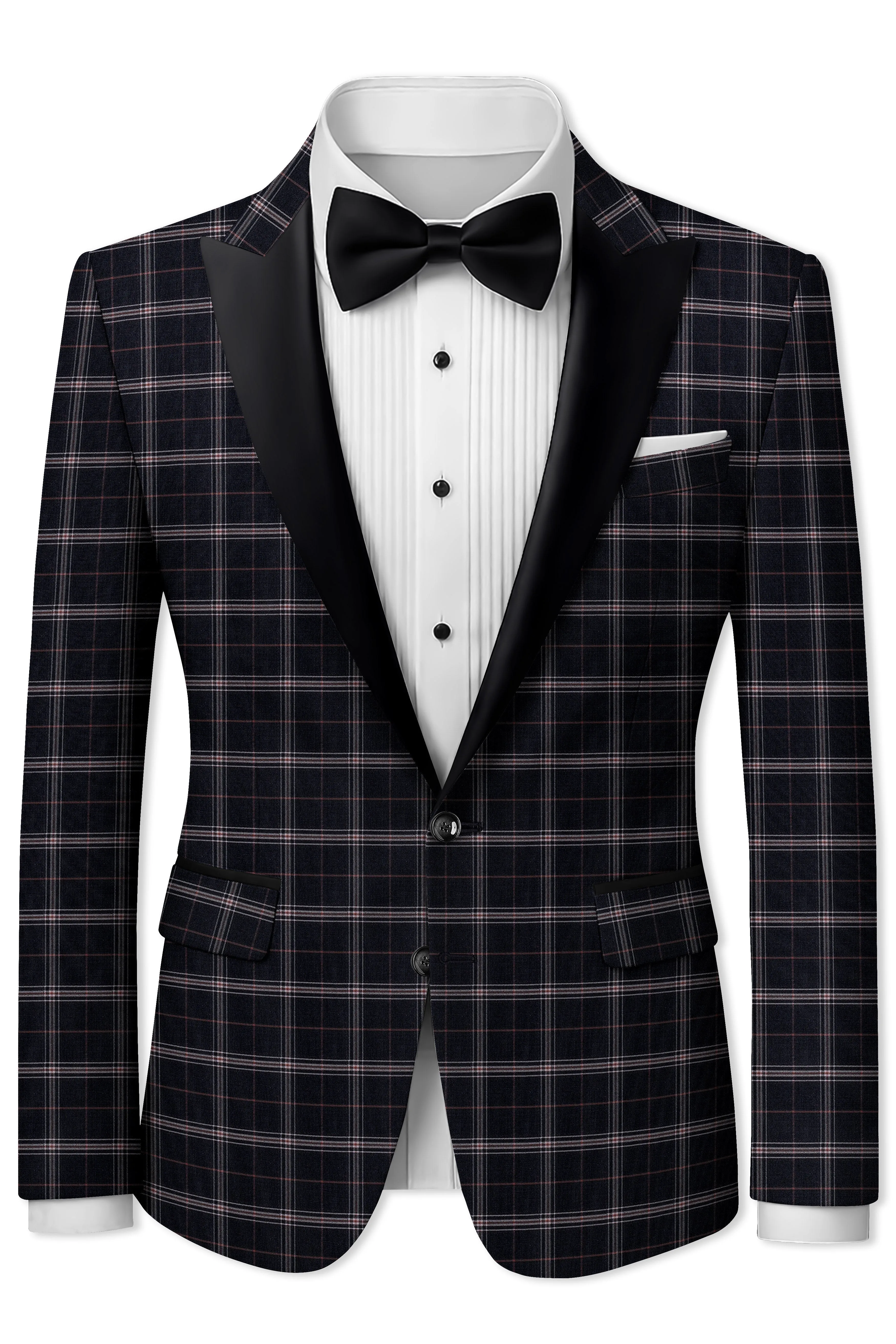 Mind Shaft Black Plaid Woolrich Tuxedo Blazer sold by French Crown product image thumbnail 2
