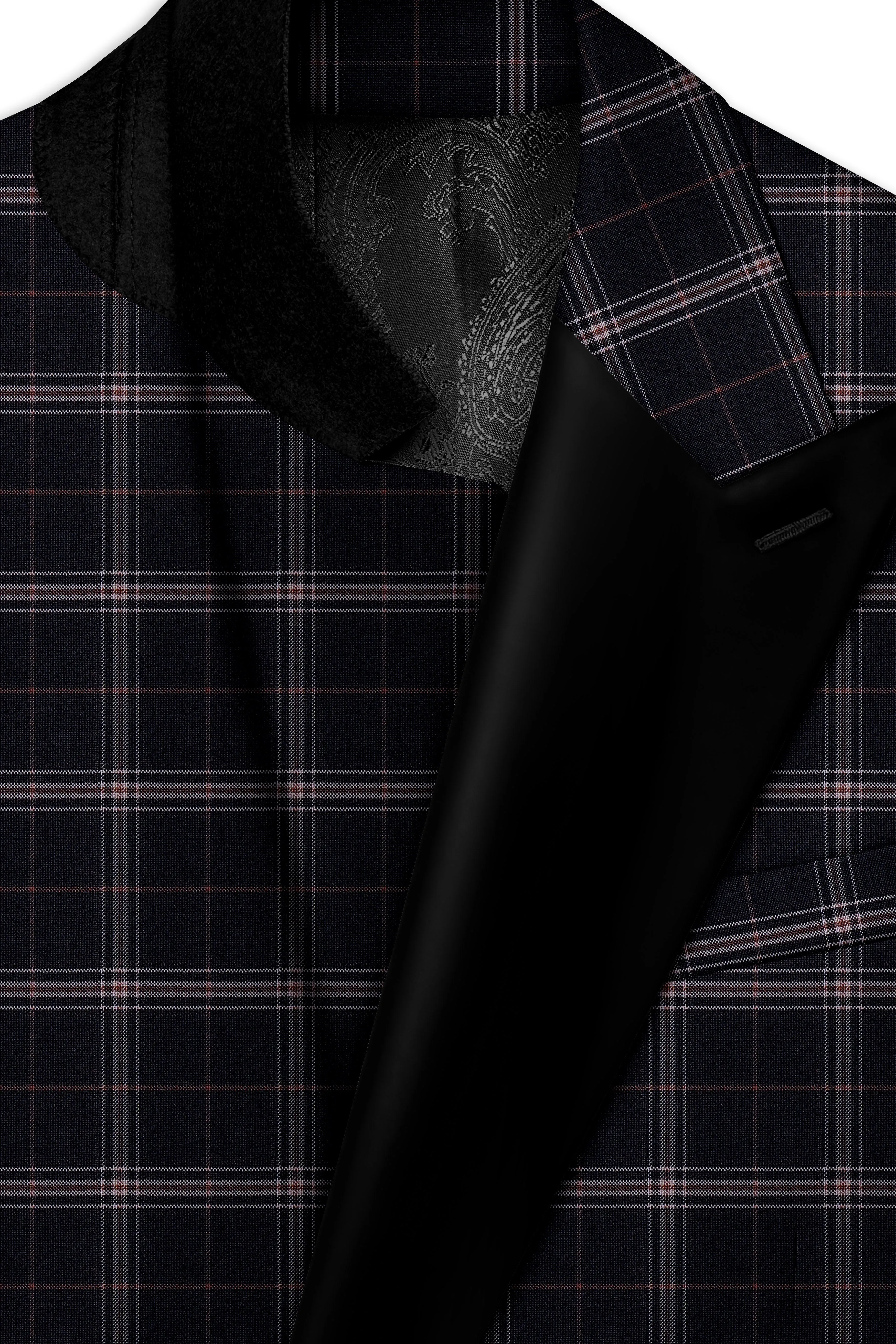 Mind Shaft Black Plaid Woolrich Tuxedo Blazer sold by French Crown product image thumbnail 4