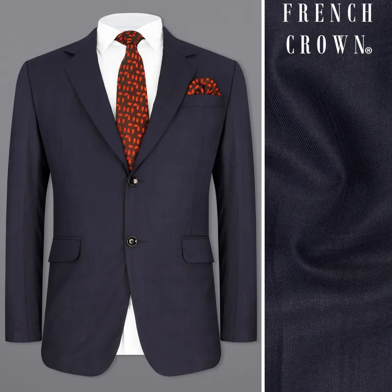 Thunder Blue Single Breasted Blazer sold by French Crown