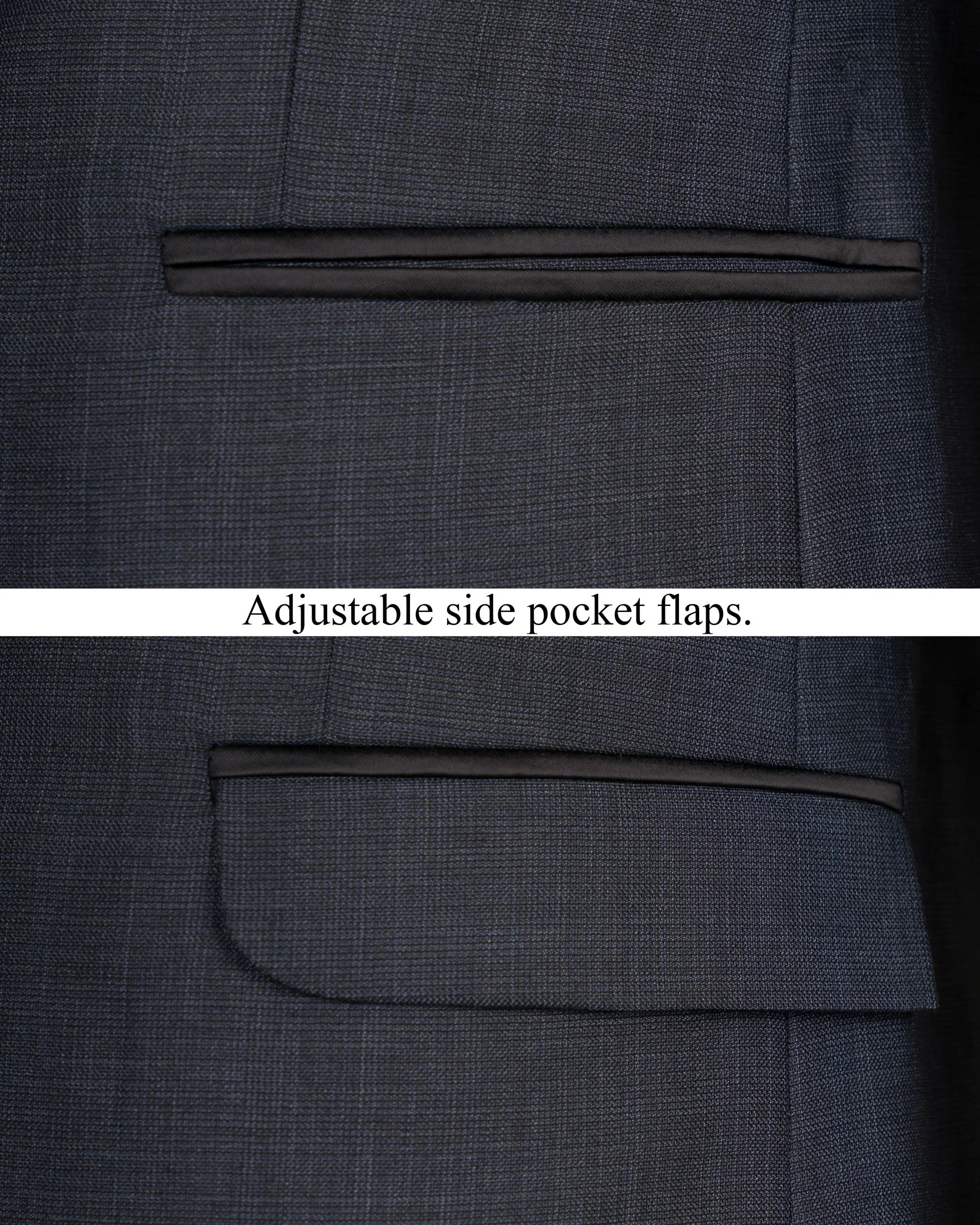 Midnight Express Plaid Woolrich Tuxedo Blazer sold by French Crown product image thumbnail 4