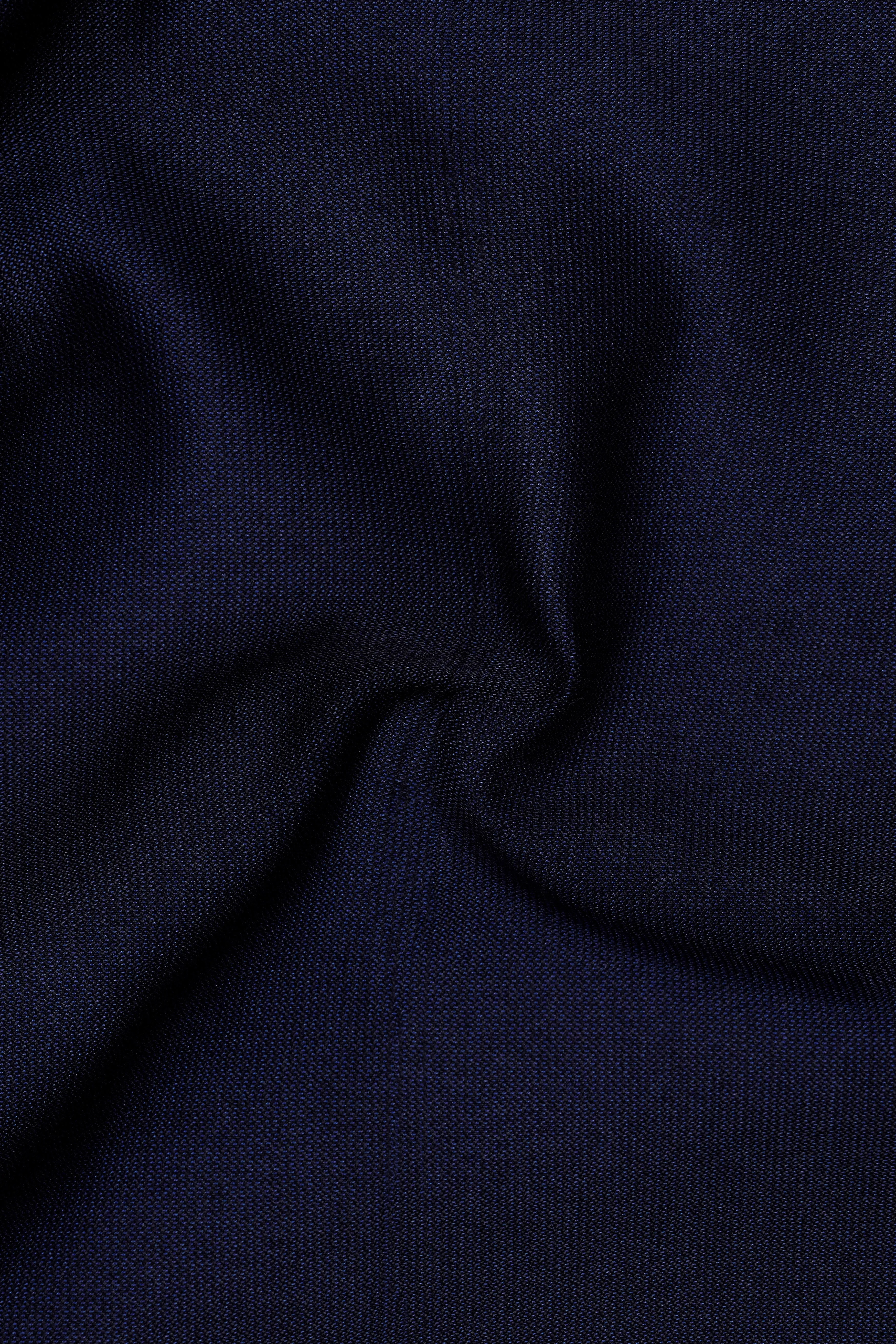 Gunmetal Blue with Black Lapel Tuxedo Blazer sold by French Crown product image thumbnail 3