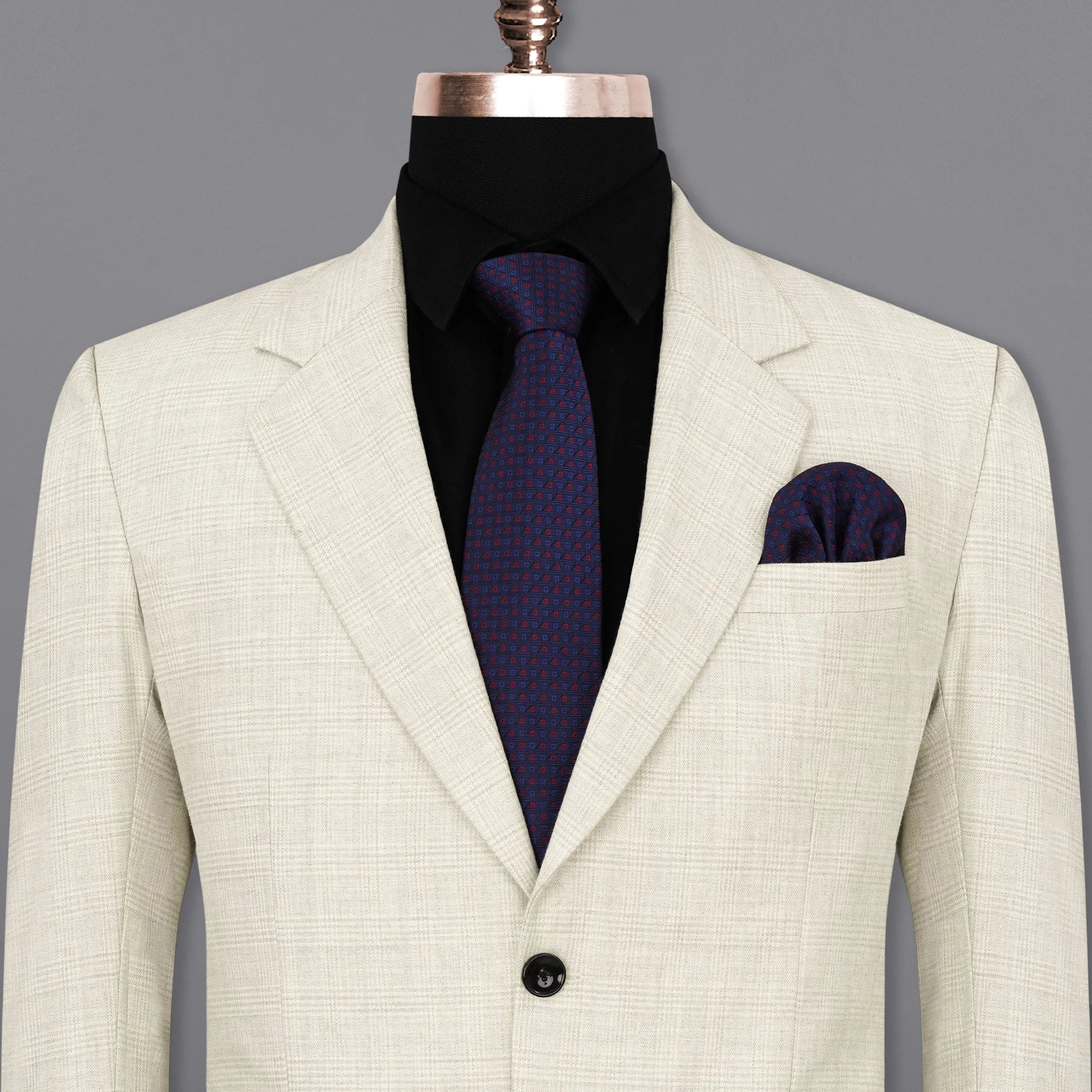 Cararra Brown Plaid Single Breasted Blazer sold by French Crown