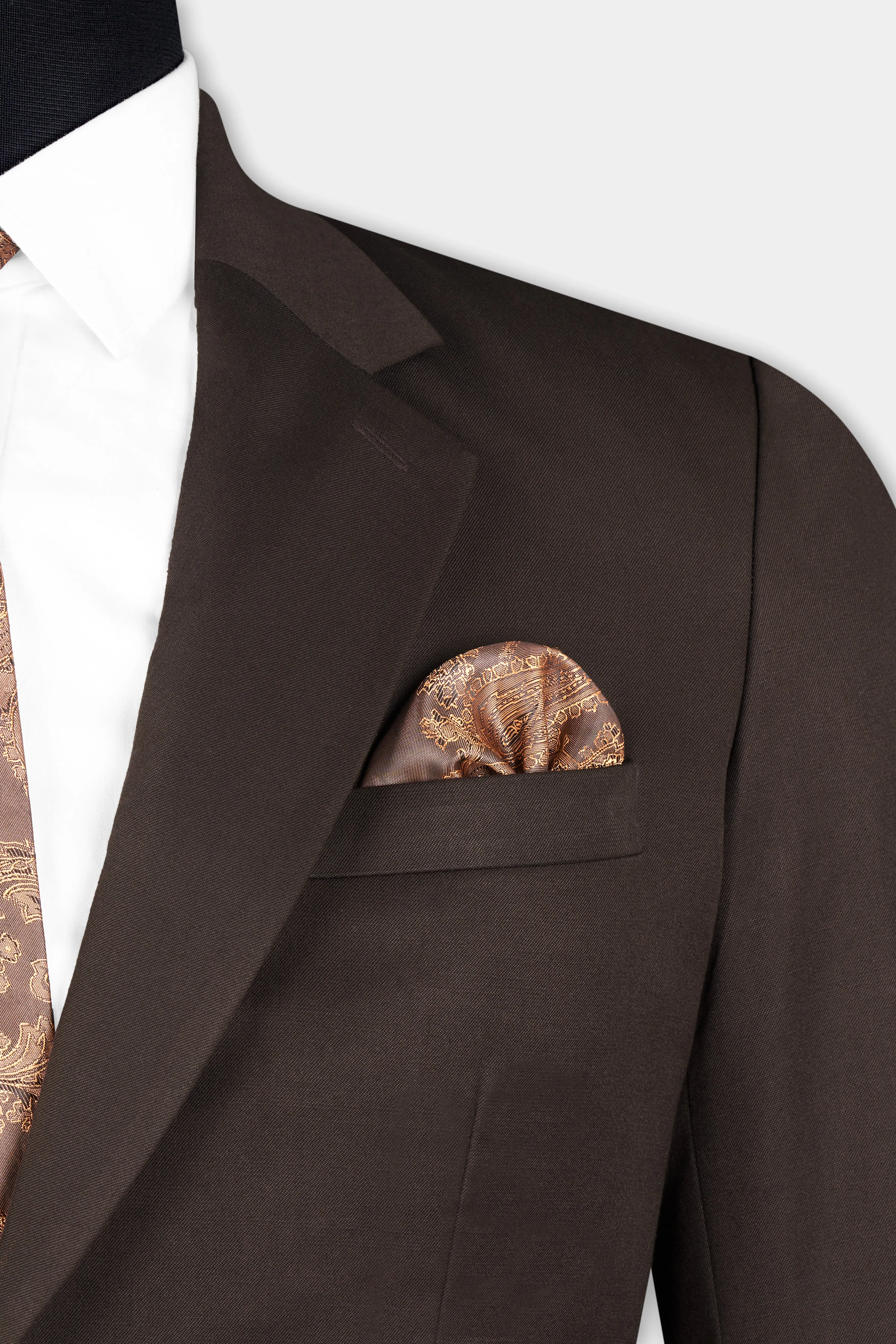 Woody Dark Brown Single Breasted Blazer sold by French Crown product image thumbnail 4